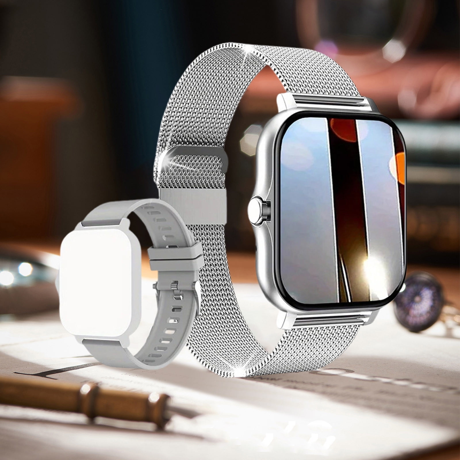 Smart Watch for Android and iPhone,Full Touch Screen with Call Function, Fitness Tracker for Music and Sleep Monitoring, IP67 Waterproof Smartwatch Compatible Unisex Design C - Image 2