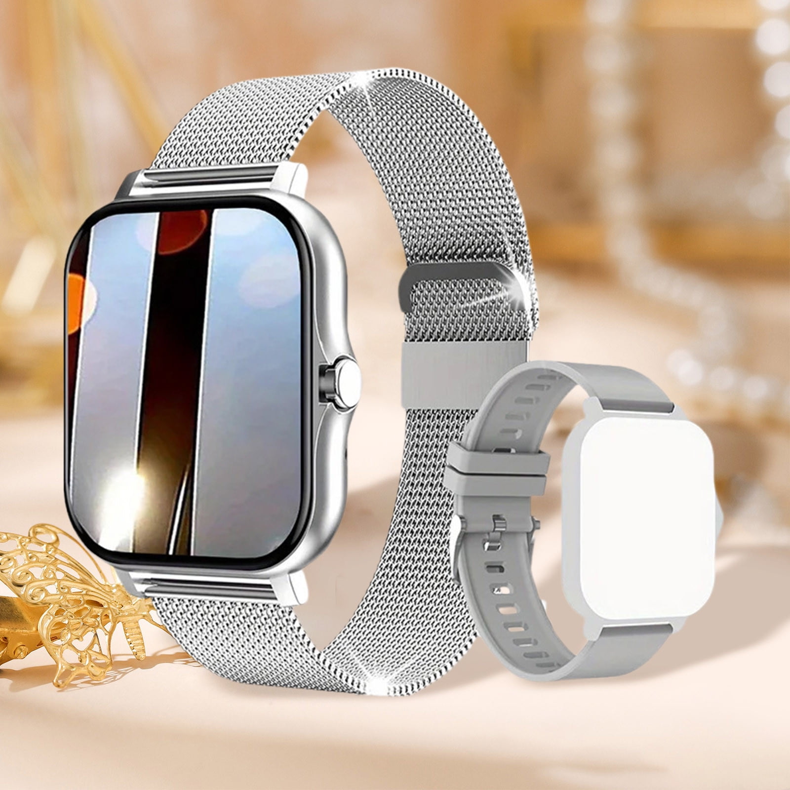 Smart Watch for Android and iPhone,Full Touch Screen with Call Function, Fitness Tracker for Music and Sleep Monitoring, IP67 Waterproof Smartwatch Compatible Unisex Design C - Image 3