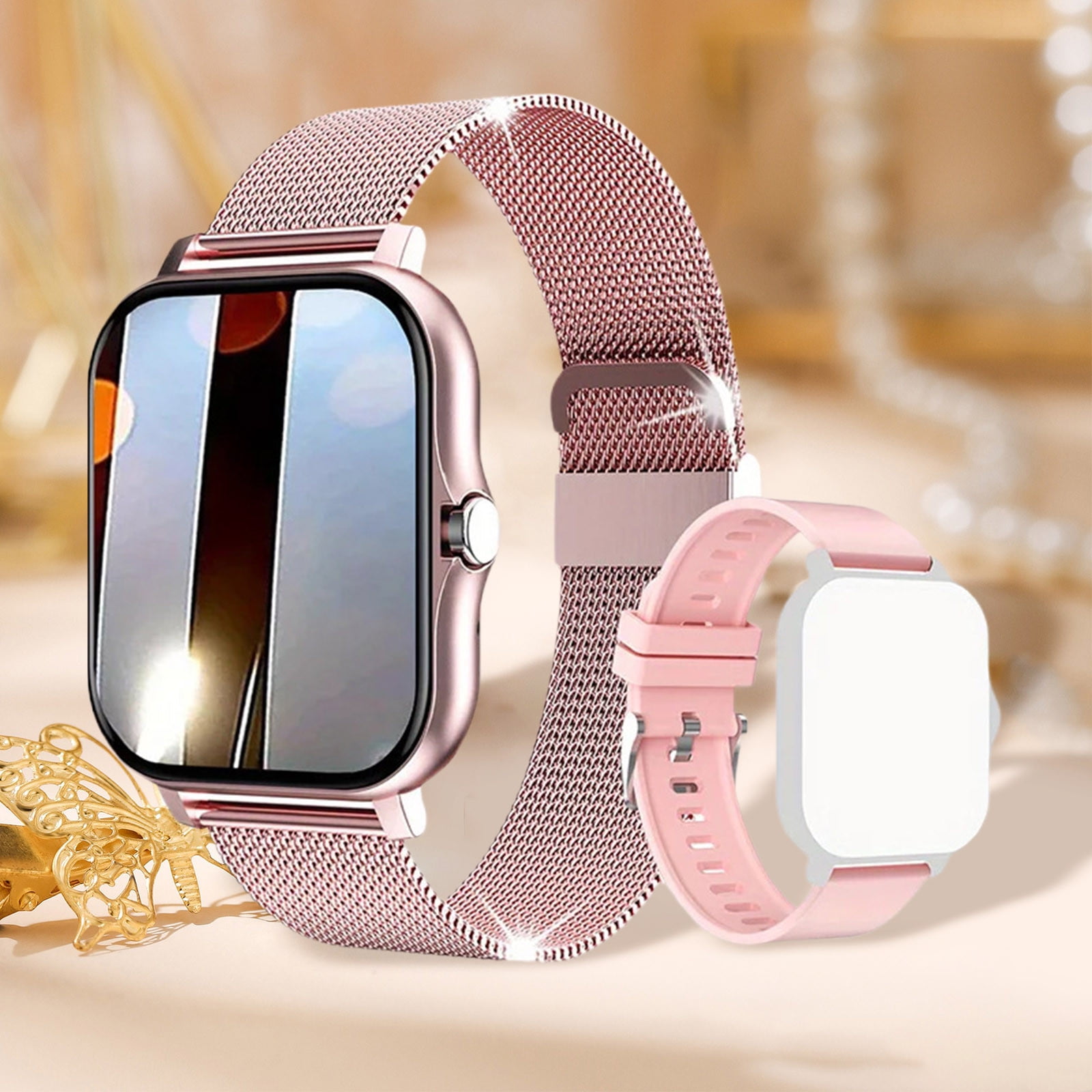 Smart Watch for Android and iPhone,Full Touch Screen with Call Function, Fitness Tracker for Music and Sleep Monitoring, IP67 Waterproof Smartwatch Compatible Unisex Design D - Image 3