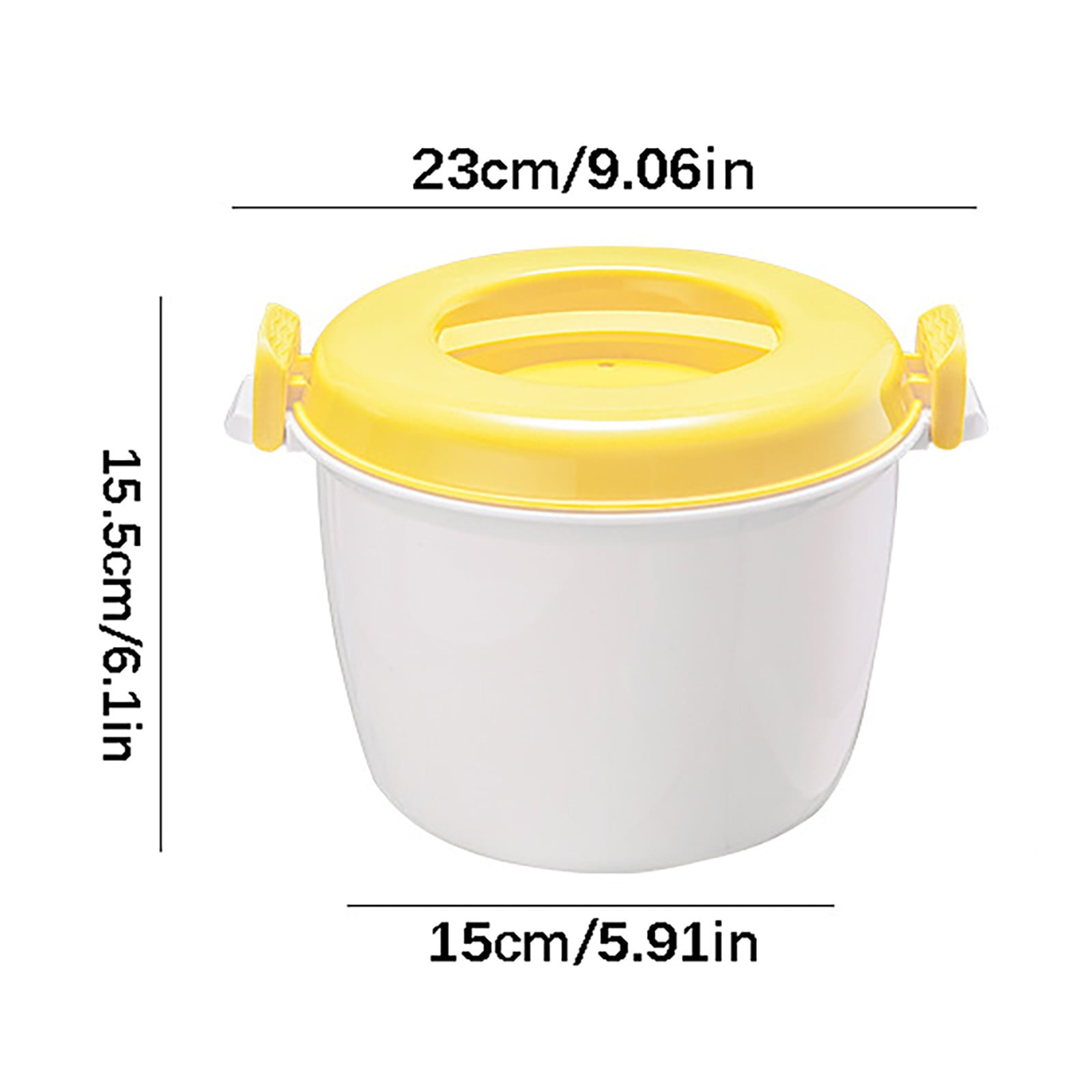 Microwave Rice Cooker, Microwavable Food Container, Convenient Cooker for Microwave, Plastic Micro Steamer Multifunctional Cookware for Rice, Pasta, Vegetables, Soups and More, 8.27x5.51 8.27