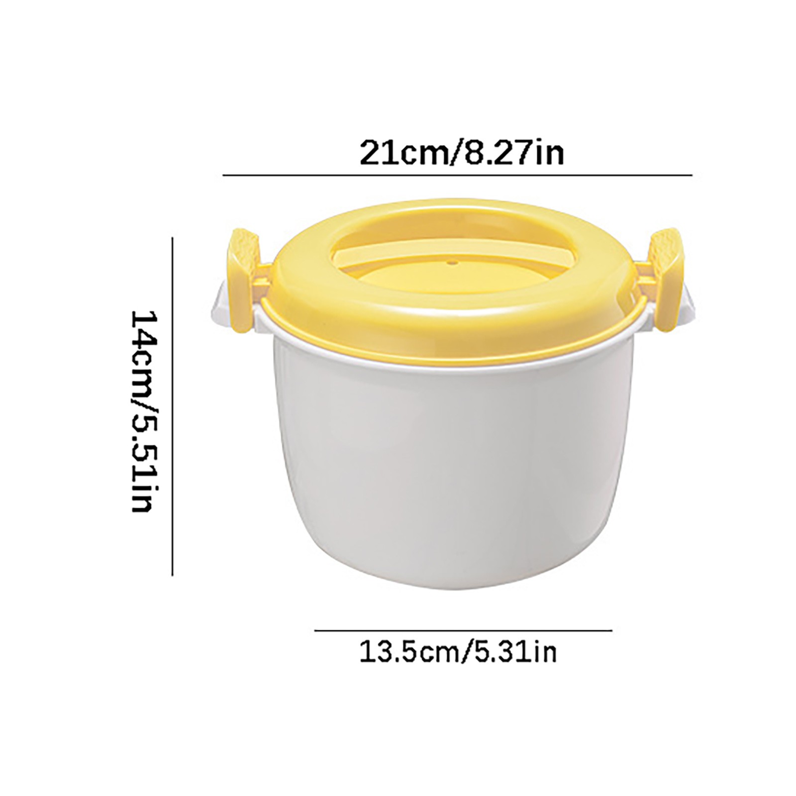 Microwave Rice Cooker, Microwavable Food Container, Convenient Cooker for Microwave, Plastic Micro Steamer Multifunctional Cookware for Rice, Pasta, Vegetables, Soups and More, 8.27x5.51 9.06