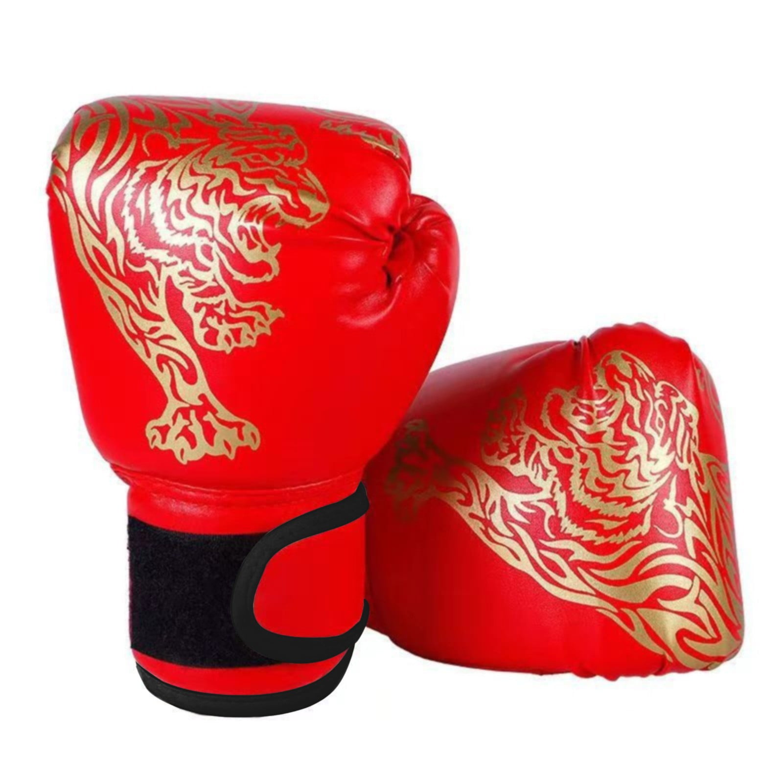 Boxing Gloves, Sportswear Entertainment Performance Accessories2 Pair Boxing Gloves for Beginners , Training and Sparring Kick Boxing Glove Training Glove Set Punching Bag Mitts, Black,Red,Blue(Red) Red - Image 1