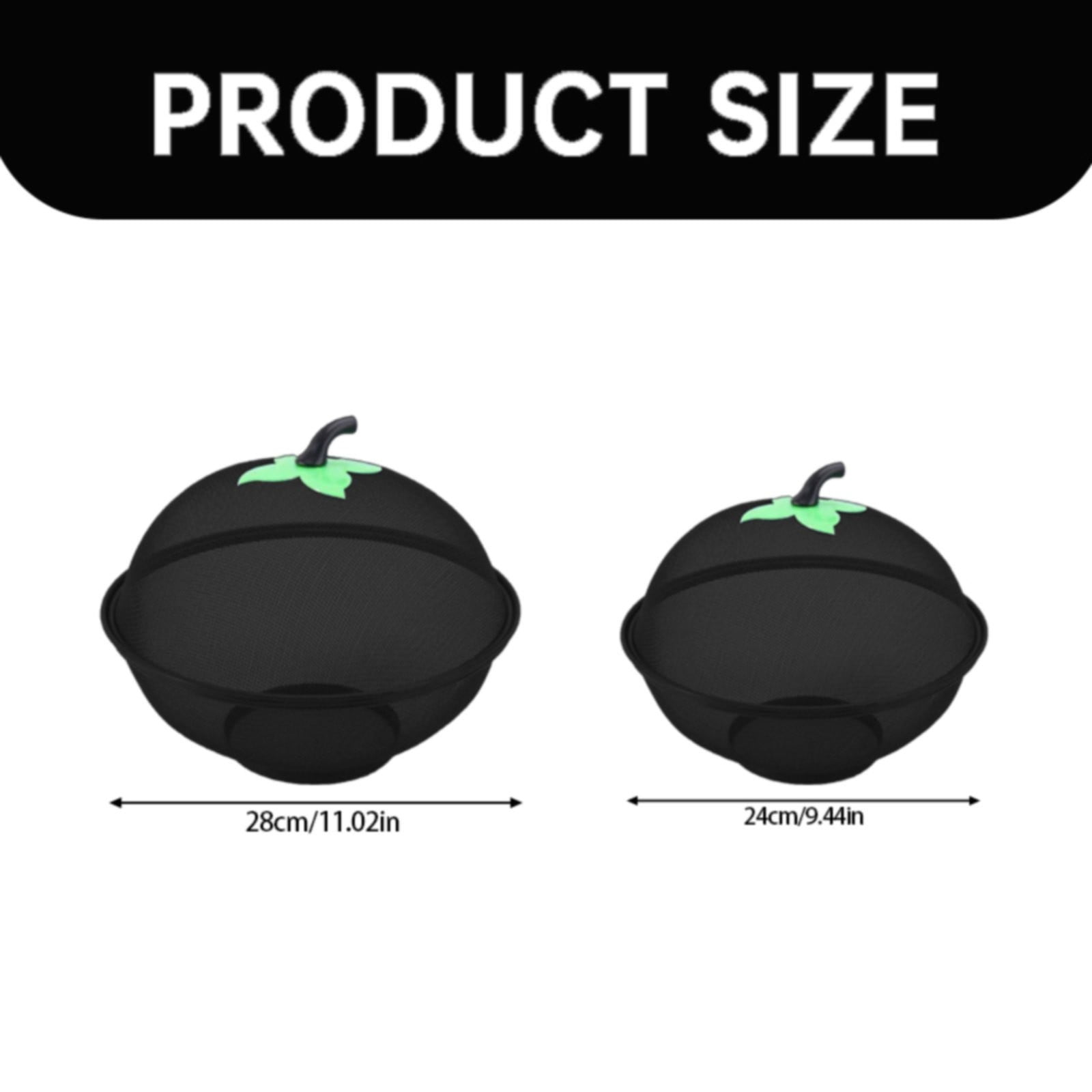Fruit Basket with Lid Mesh, Apple Shaped Fruit Bowl Cover, Protective Holder Countertop Metal Wire Against Flies, Reusable Strainer for Gift Restaurant Kitchen Food Vegetable (Green/1 Pcs) 9.44