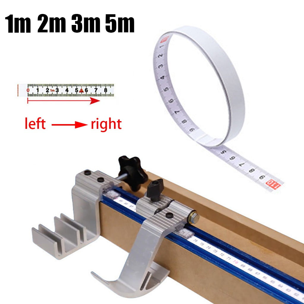 1 Pack 1/2/3/5 M Self-Adhesive Measuring Tape, Peel and Stick Tape Measure, Imperial and Metric Scales, Left-Right Reading Ruler Tape for Workbench, Table Saw, Drafting Table, White(1M) 2M - Image 3