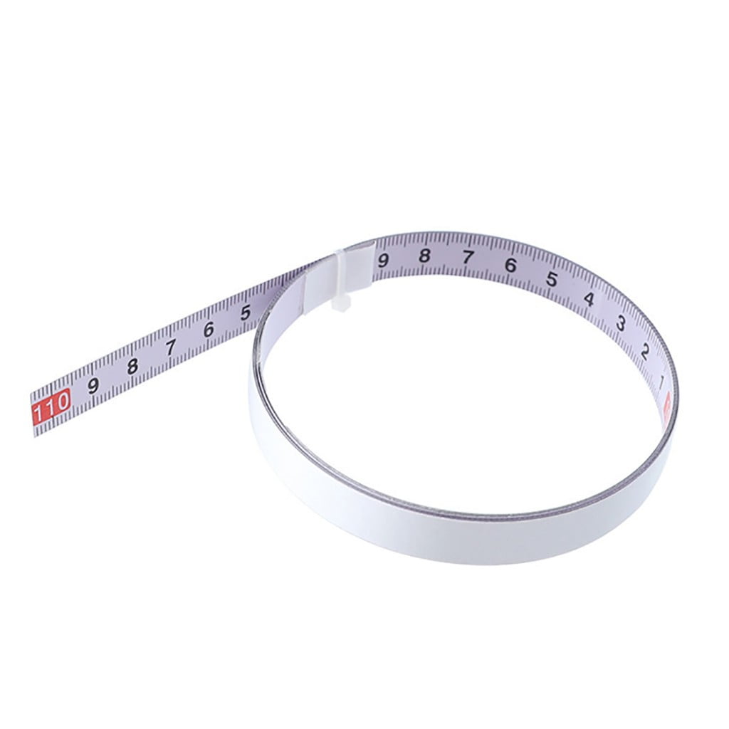 1 Pack 1/2/3/5 M Self-Adhesive Measuring Tape, Peel and Stick Tape Measure, Imperial and Metric Scales, Left-Right Reading Ruler Tape for Workbench, Table Saw, Drafting Table, White(1M) 2M - Image 4