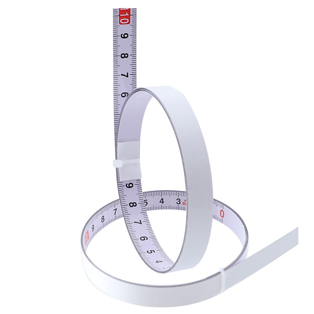 1 Pack 1/2/3/5 M Self-Adhesive Measuring Tape, Peel and Stick Tape Measure, Imperial and Metric Scales, Left-Right Reading Ruler Tape for Workbench, Table Saw, Drafting Table, White(1M) 2M - Image 5