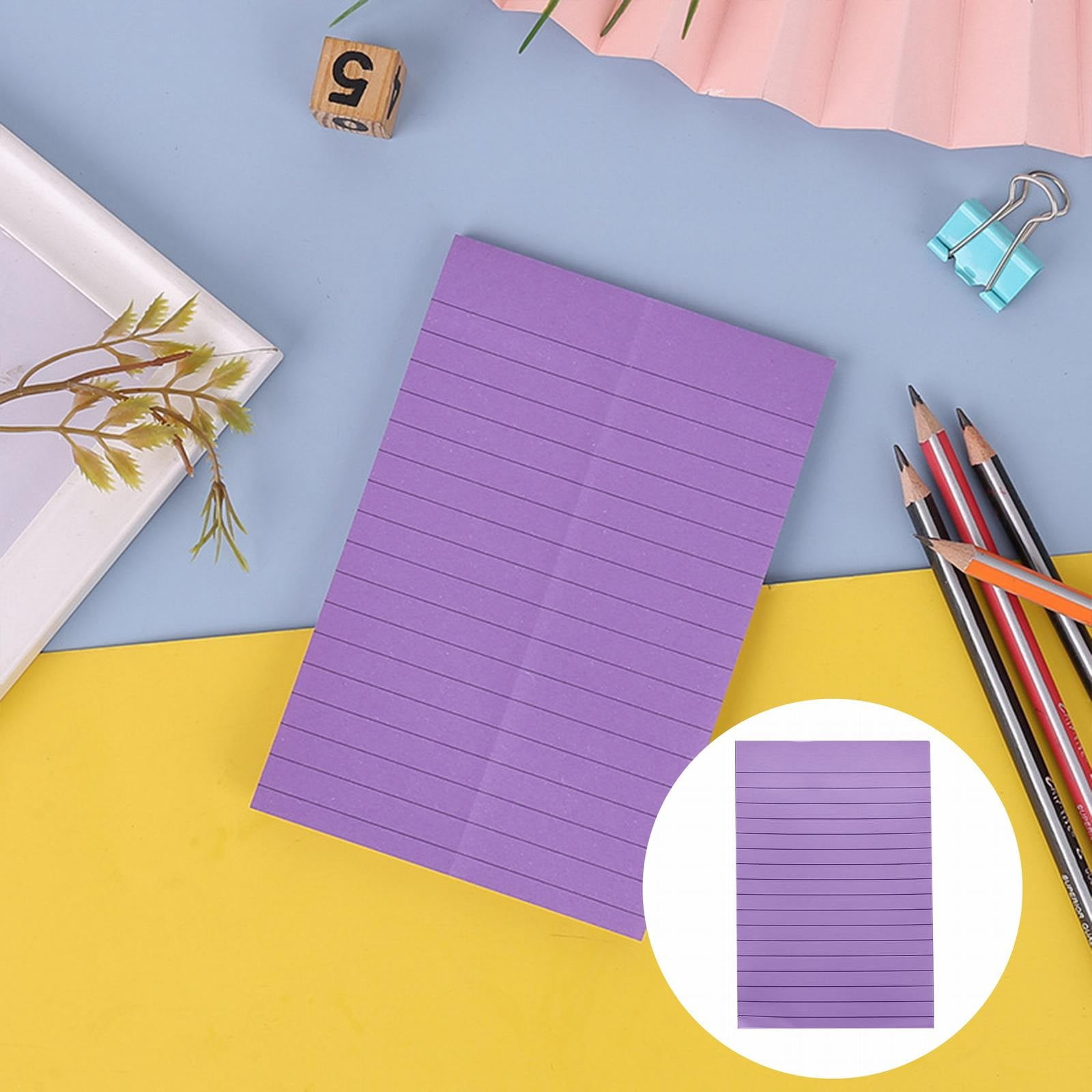 1 Pack Lined Sticky Notes 4X6 in Post, 8 Pastel Colors Large Ruled Post Sticky Colorful Super Sticking Power Memo Pads Strong Adhesive, Sticky Notes with Lines Office, Home, 50 Sheets/pad(B) B - Image 2