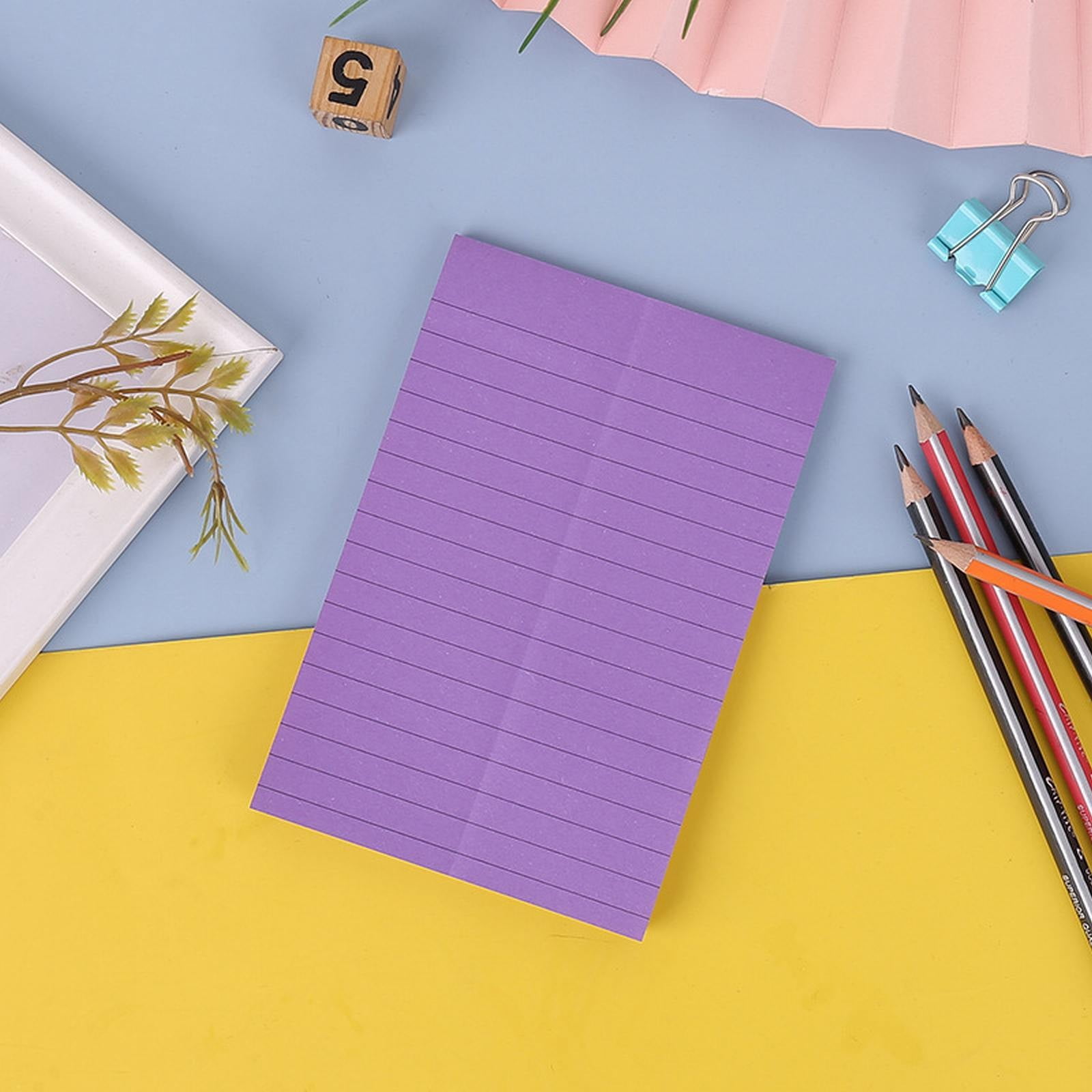 1 Pack Lined Sticky Notes 4X6 in Post, 8 Pastel Colors Large Ruled Post Sticky Colorful Super Sticking Power Memo Pads Strong Adhesive, Sticky Notes with Lines Office, Home, 50 Sheets/pad(B) B - Image 5