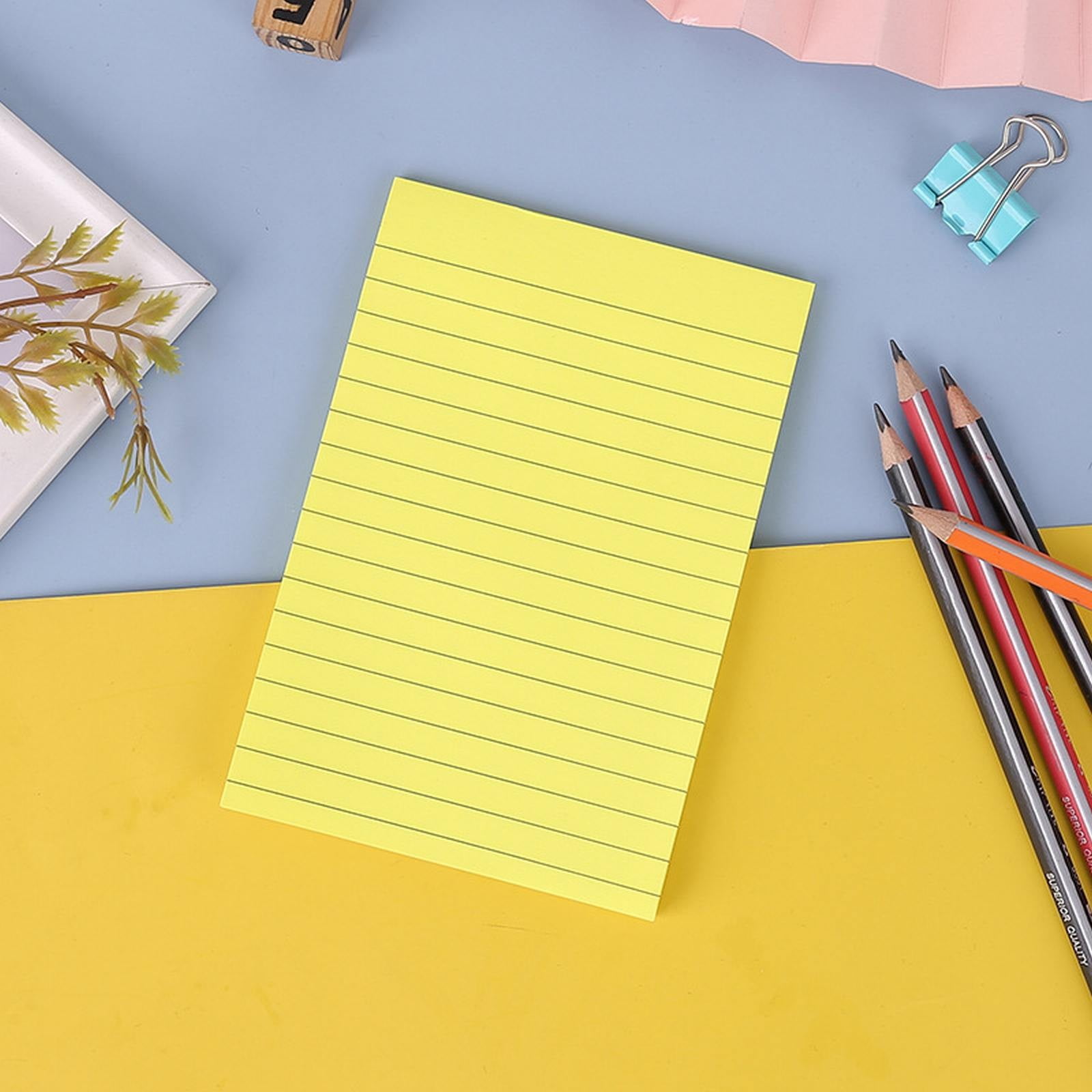 1 Pack Lined Sticky Notes 4X6 in Post, 8 Pastel Colors Large Ruled Post Sticky Colorful Super Sticking Power Memo Pads Strong Adhesive, Sticky Notes with Lines Office, Home, 50 Sheets/pad(B) B - Image 6
