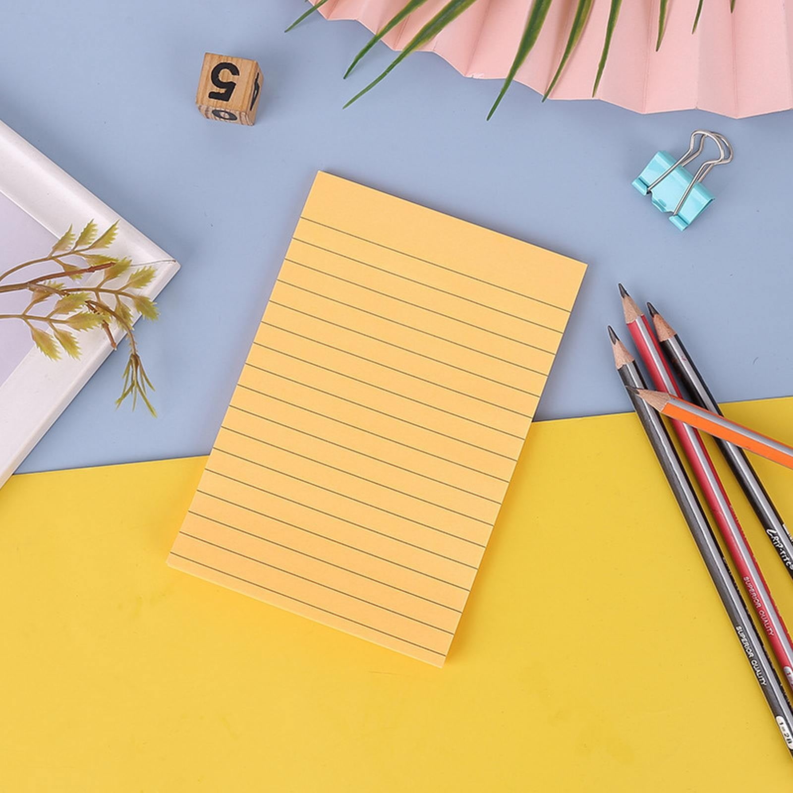 1 Pack Lined Sticky Notes 4X6 in Post, 8 Pastel Colors Large Ruled Post Sticky Colorful Super Sticking Power Memo Pads Strong Adhesive, Sticky Notes with Lines Office, Home, 50 Sheets/pad(B) B - Image 8