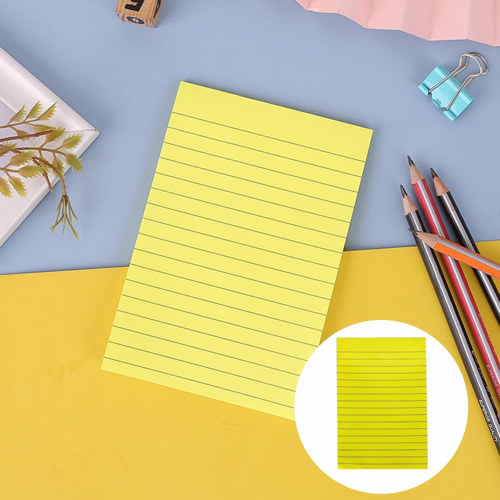1 Pack Lined Sticky Notes 4X6 in Post, 8 Pastel Colors Large Ruled Post Sticky Colorful Super Sticking Power Memo Pads Strong Adhesive, Sticky Notes with Lines Office, Home, 50 Sheets/pad(B) C - Image 2