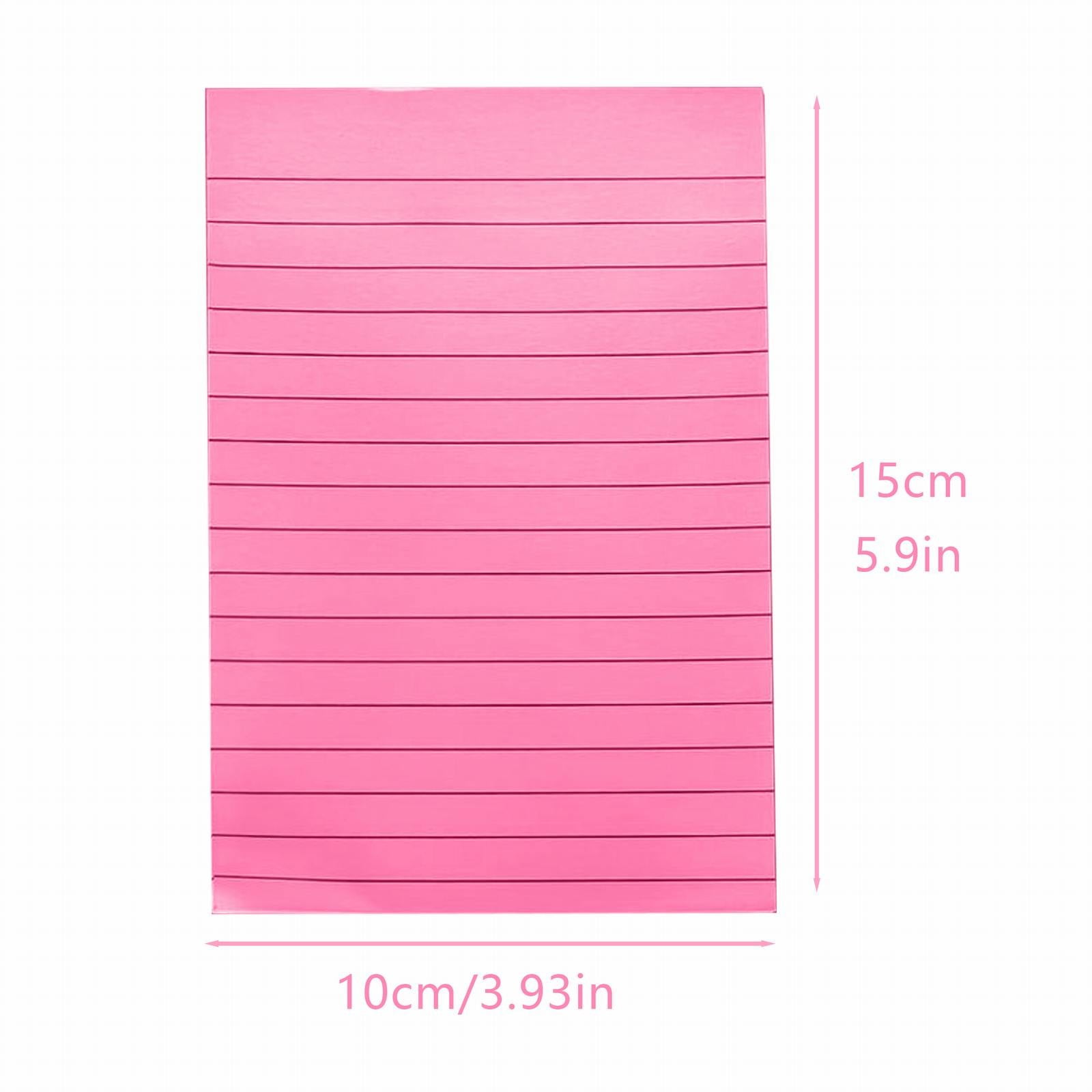 1 Pack Lined Sticky Notes 4X6 in Post, 8 Pastel Colors Large Ruled Post Sticky Colorful Super Sticking Power Memo Pads Strong Adhesive, Sticky Notes with Lines Office, Home, 50 Sheets/pad(B) F - Image 3