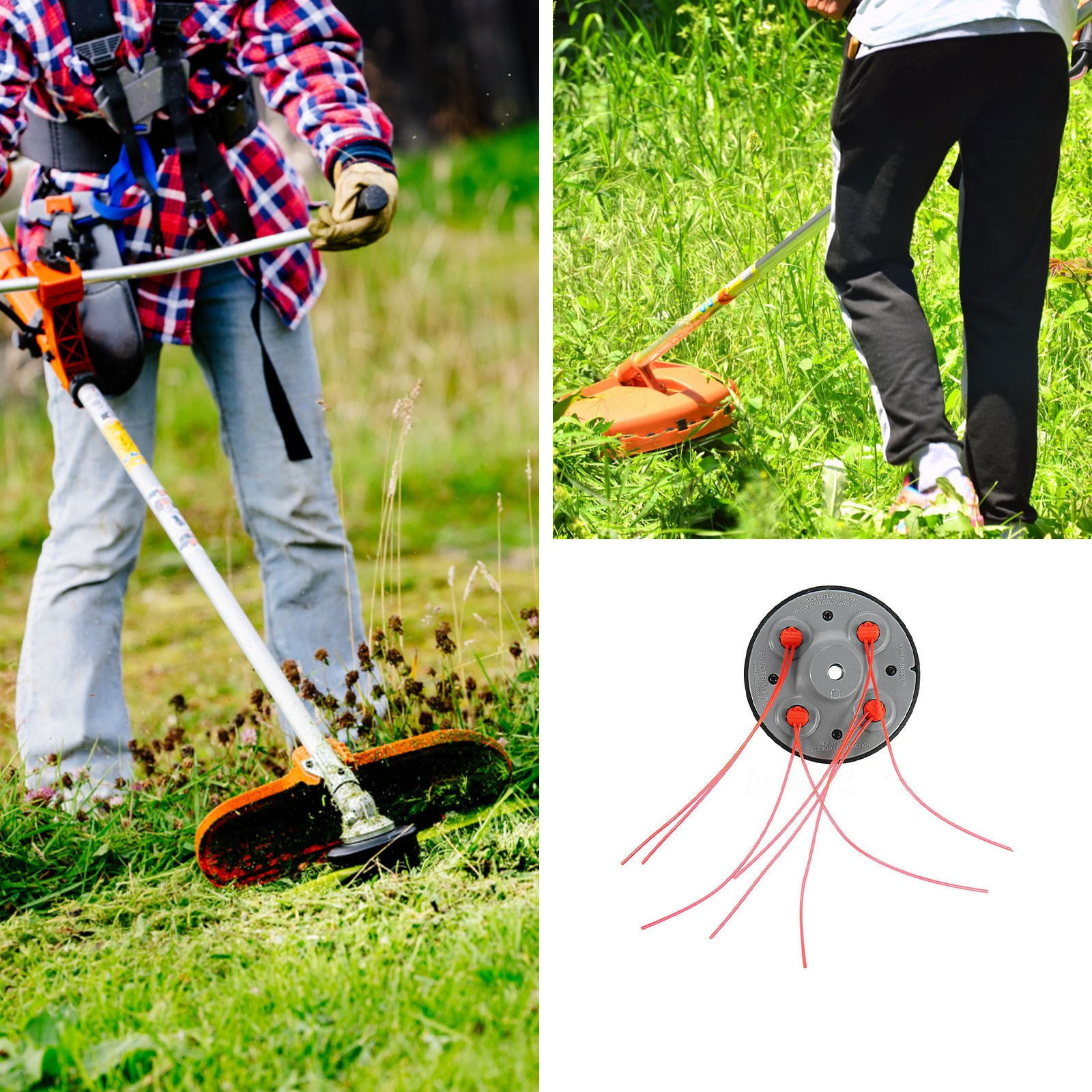 Universal String Trimmer Head,Brushcutter Weed Eater Replacement Attachment,Durable Design for Easy Whipper Trimmer Maintenance,Compatible with Most Garden & Lawn Care Tools - Image 4