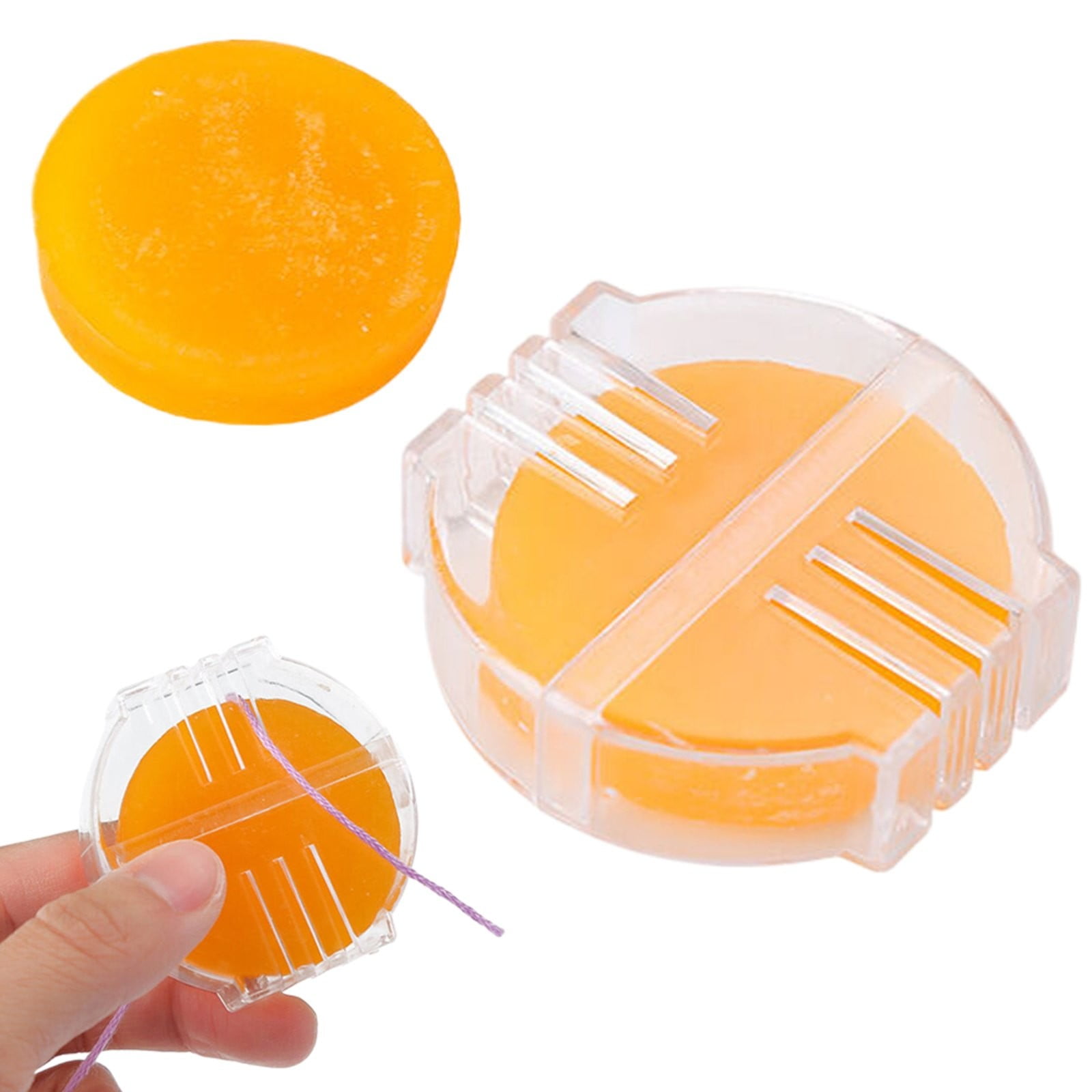 1PCS Beeswax Thread Conditioner, Handy Craft Sewing Tools,Thread Wax for Sewing with Plastic Box Thread Beeswax Thread Conditioner Wax for Sewing Quilting Reinforcing Thread,2 Colors(Yellow) Yellow（4pc) - Image 2