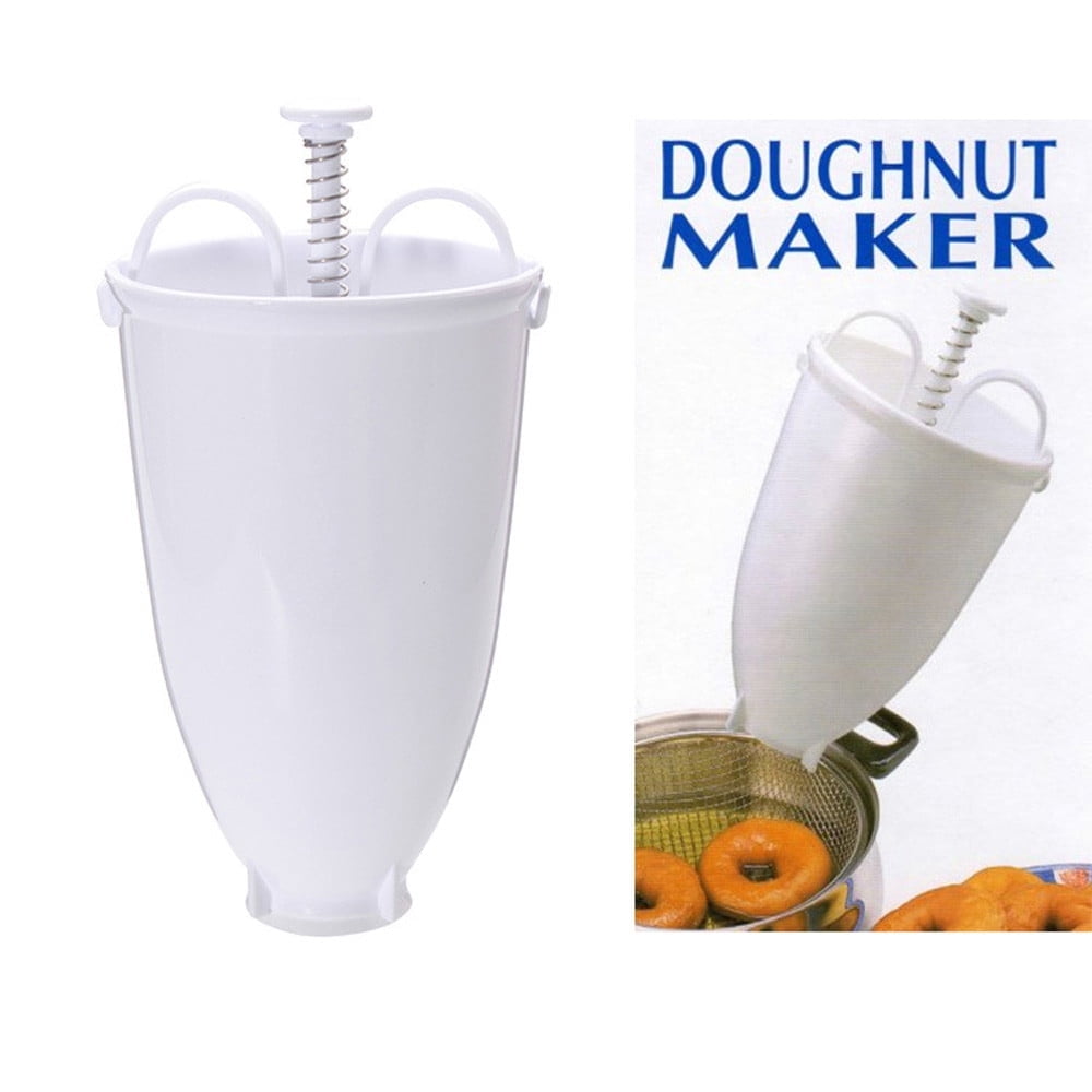 One hand Donut Maker, Manual Donut Maker, Plastic Doughnut Machine Mold, Biscuit Donut Maker, Donut-Depositor Made Waffle Dispenser Donut Kitchen Pastry Making Bake Ware Baking Tool, 3.54x.09' 3.54x.09