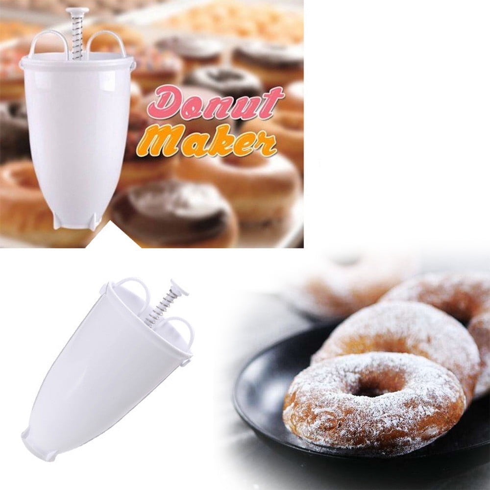 One hand Donut Maker, Manual Donut Maker, Plastic Doughnut Machine Mold, Biscuit Donut Maker, Donut-Depositor Made Waffle Dispenser Donut Kitchen Pastry Making Bake Ware Baking Tool, 3.54x.09' 3.54x.09