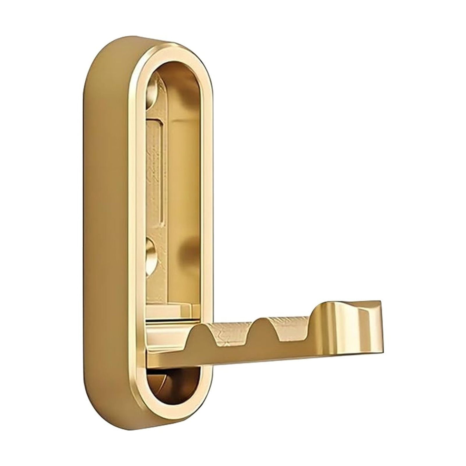Folding Coat Hook, Heavy Duty Wall Hooks Made of Zinc Alloy, Foldable Gold Wall Hooks for Hanging Coats, Scarves, Hats, Bathrobes, Keys, Bags (Gold/1 Pcs) 2.9x0.9 2.9