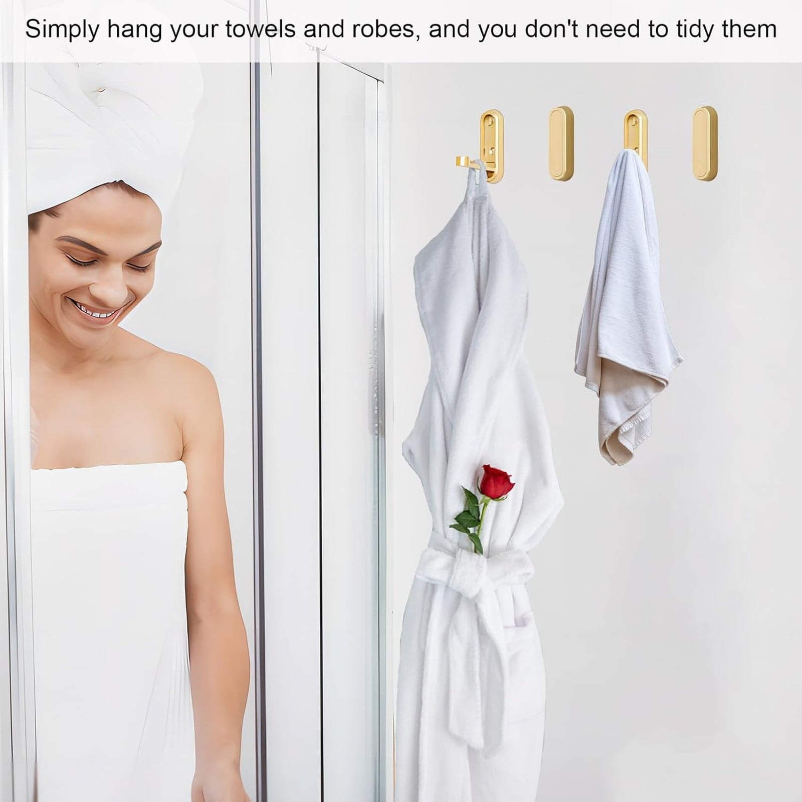 Folding Coat Hook, Heavy Duty Wall Hooks Made of Zinc Alloy, Foldable Gold Wall Hooks for Hanging Coats, Scarves, Hats, Bathrobes, Keys, Bags (Gold/1 Pcs) 2.9x0.9 2.9