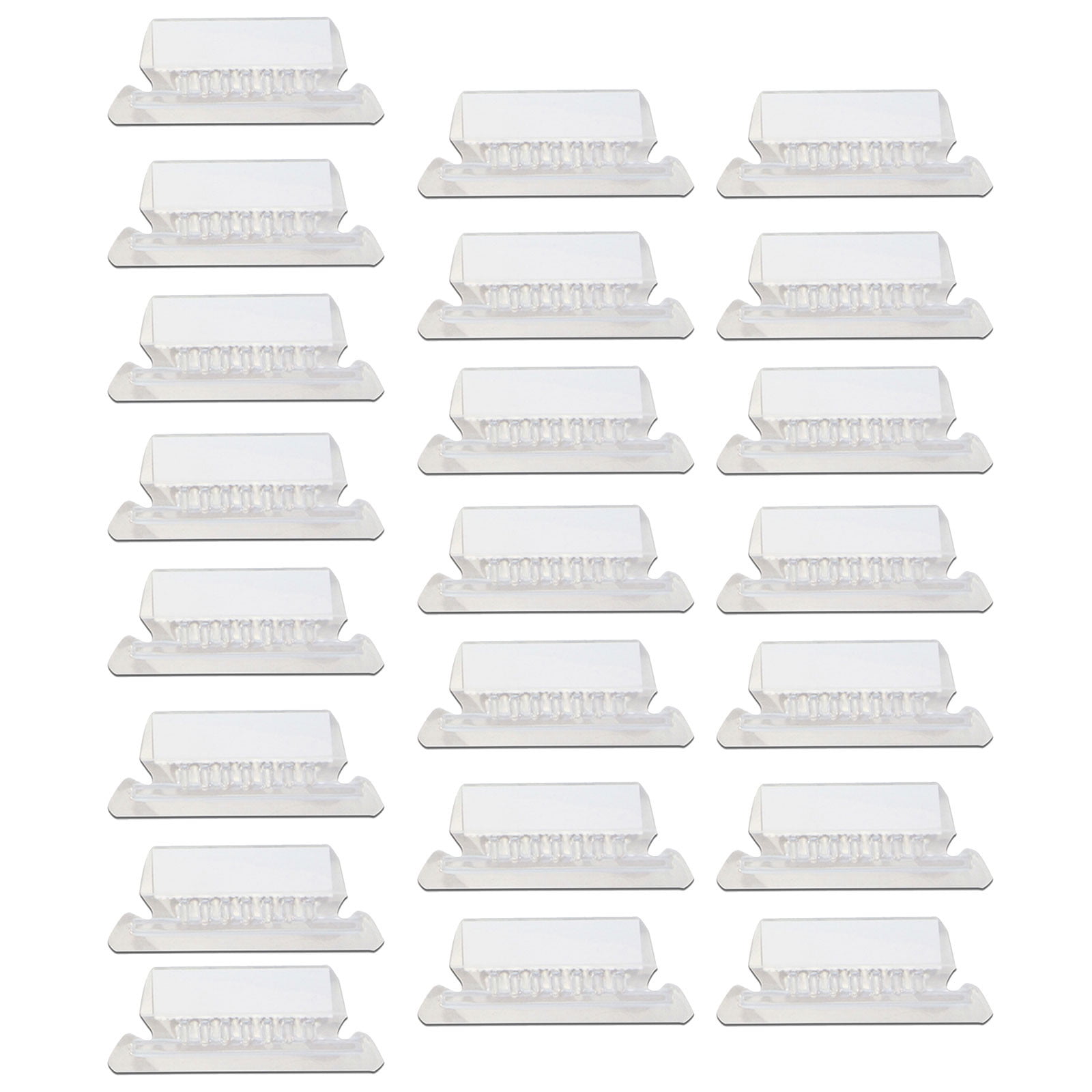 25Pieces 3 Inch Hanging File Folder Tabs and Inserts Large Clear Plastic Hanging Folder Tabs for Quick Identification,For Filing Cabinet Folders Labels Back to Supplies, 6 Colors (Yellow) Clear - Image 1