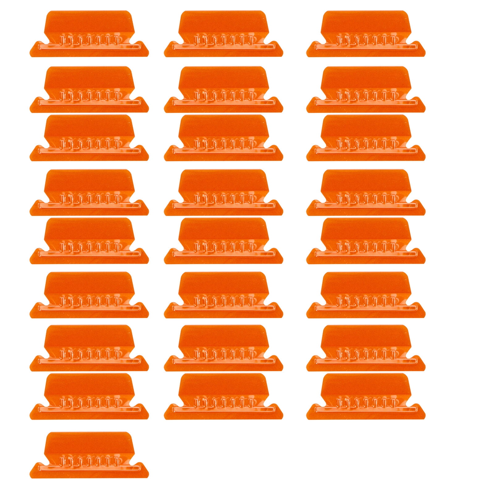 25Pieces 3 Inch Hanging File Folder Tabs and Inserts Large Clear Plastic Hanging Folder Tabs for Quick Identification,For Filing Cabinet Folders Labels Back to Supplies, 6 Colors (Yellow) Orange - Image 1