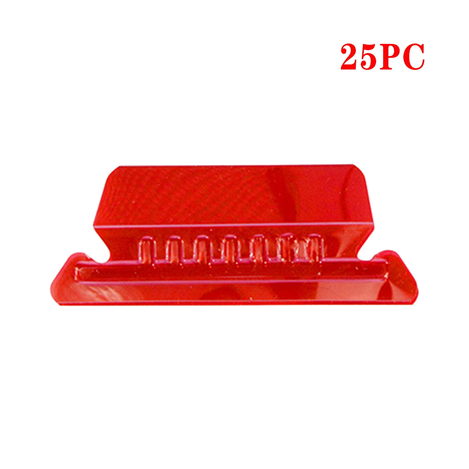 25Pieces 3 Inch Hanging File Folder Tabs and Inserts Large Clear Plastic Hanging Folder Tabs for Quick Identification,For Filing Cabinet Folders Labels Back to Supplies, 6 Colors (Yellow) Red - Image 2
