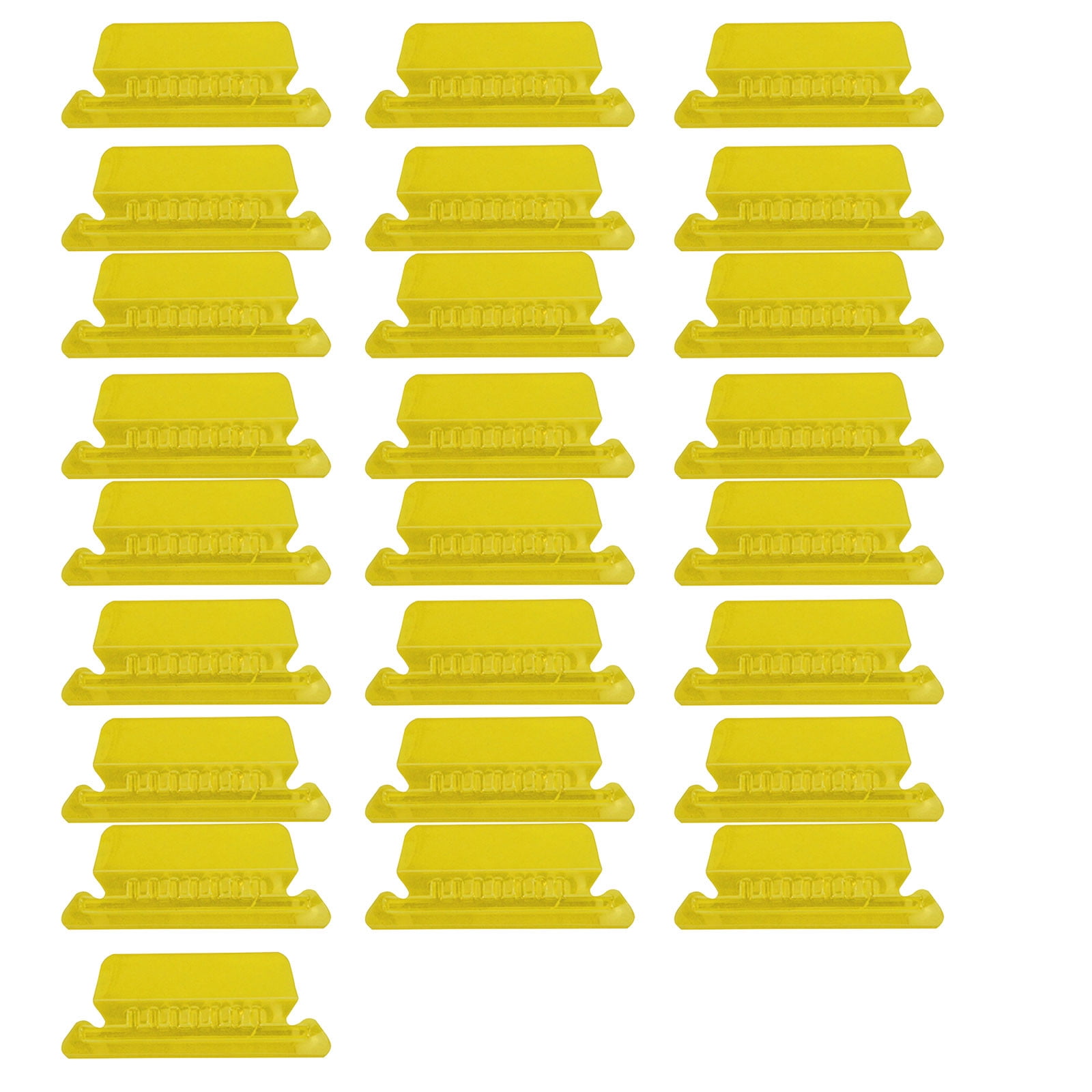 25Pieces 3 Inch Hanging File Folder Tabs and Inserts Large Clear Plastic Hanging Folder Tabs for Quick Identification,For Filing Cabinet Folders Labels Back to Supplies, 6 Colors (Yellow) Yellow - Image 1