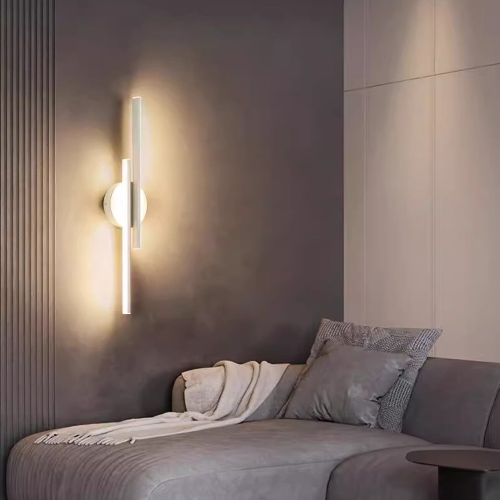 Battery Operated Wall Sconces, 360°Rotation Wireless Rechargeable Lights, Dimmable Detachable Lamp With 3000K-6000K Infinite Dimming,Wall Lamps Mood Led Corridor Wall Lamp White - Image 1