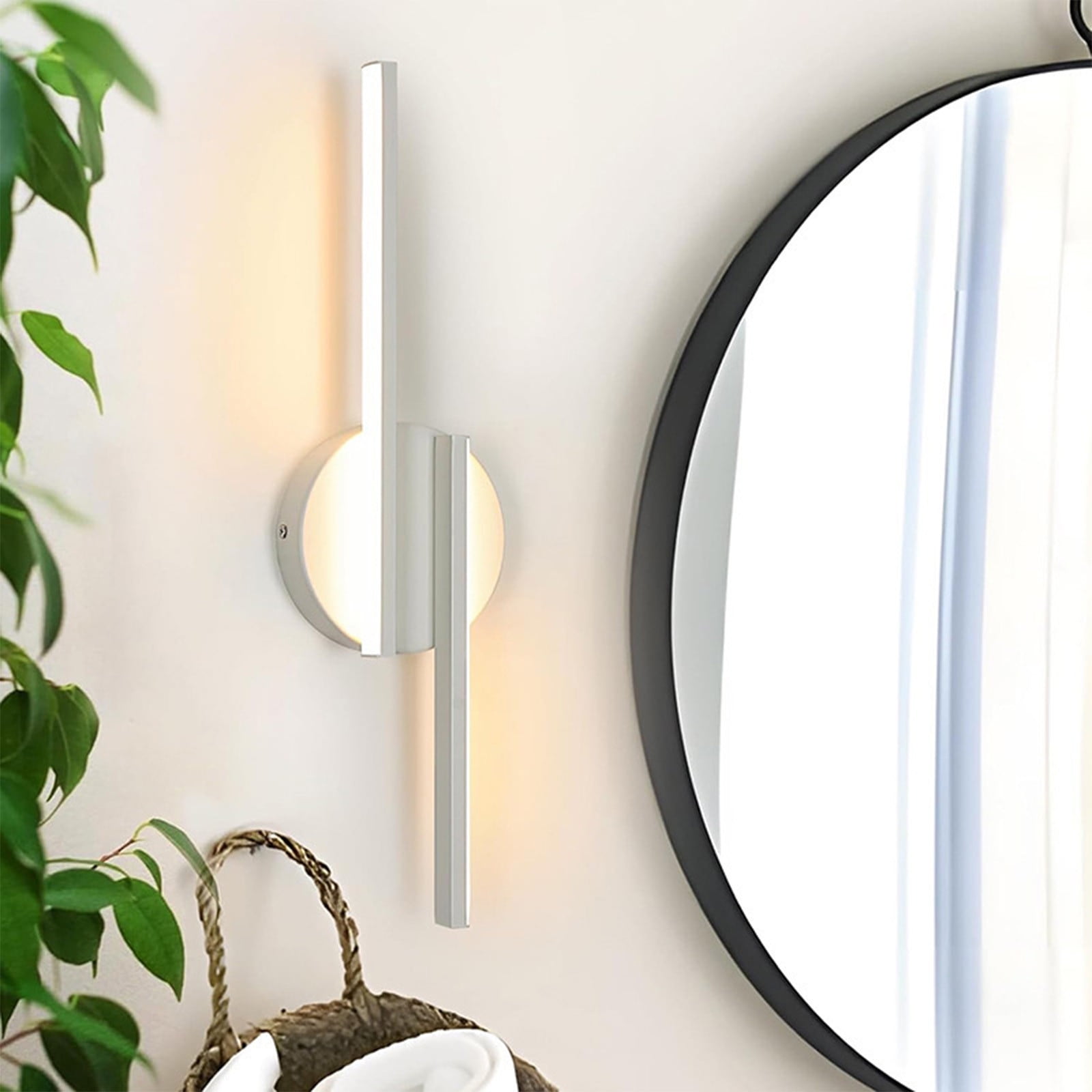 Battery Operated Wall Sconces, 360°Rotation Wireless Rechargeable Lights, Dimmable Detachable Lamp With 3000K-6000K Infinite Dimming,Wall Lamps Mood Led Corridor Wall Lamp White - Image 6