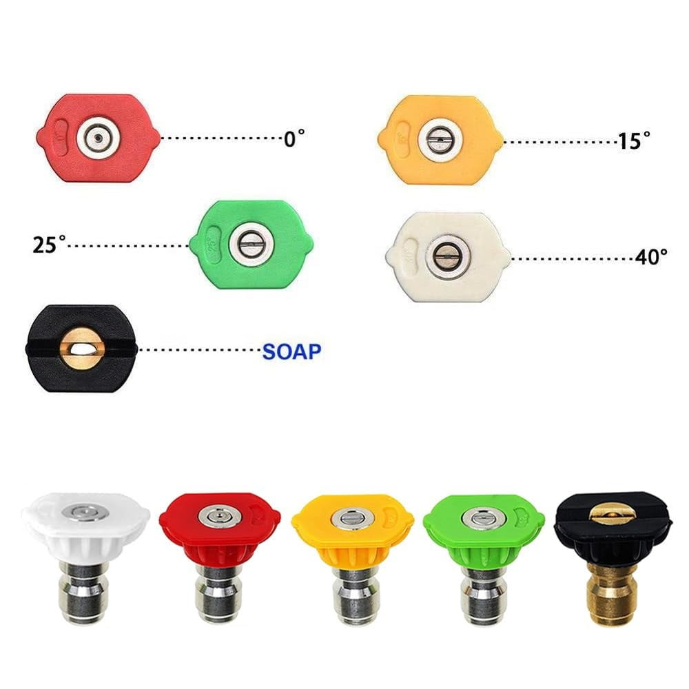 Pressure Washer Tips, Set of 5 Pressure Washer Nozzle Tips with Nozzle Holder, Quick Connect Power Washer Tips, Multiple Degrees Rinse Kit, Pressure Washer Accessories, for Hot and Cold (Camouflage) Camouflage - Image 3