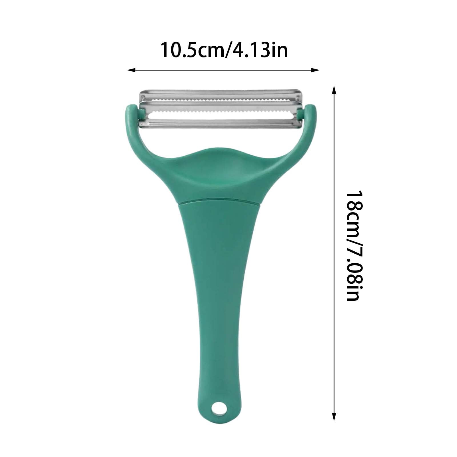 Professional Cabbage Peeler Shredder,Dual Sharp Blades for Julienne Vegetables,Non-Slip Ergonomic Handle,Dark Green Kitchen Tool for Salad Prep - Image 3