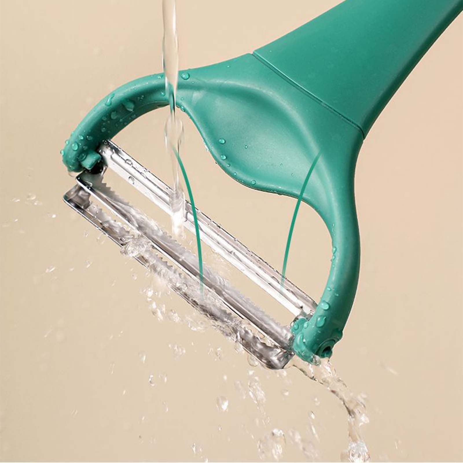 Professional Cabbage Peeler Shredder,Dual Sharp Blades for Julienne Vegetables,Non-Slip Ergonomic Handle,Dark Green Kitchen Tool for Salad Prep - Image 4