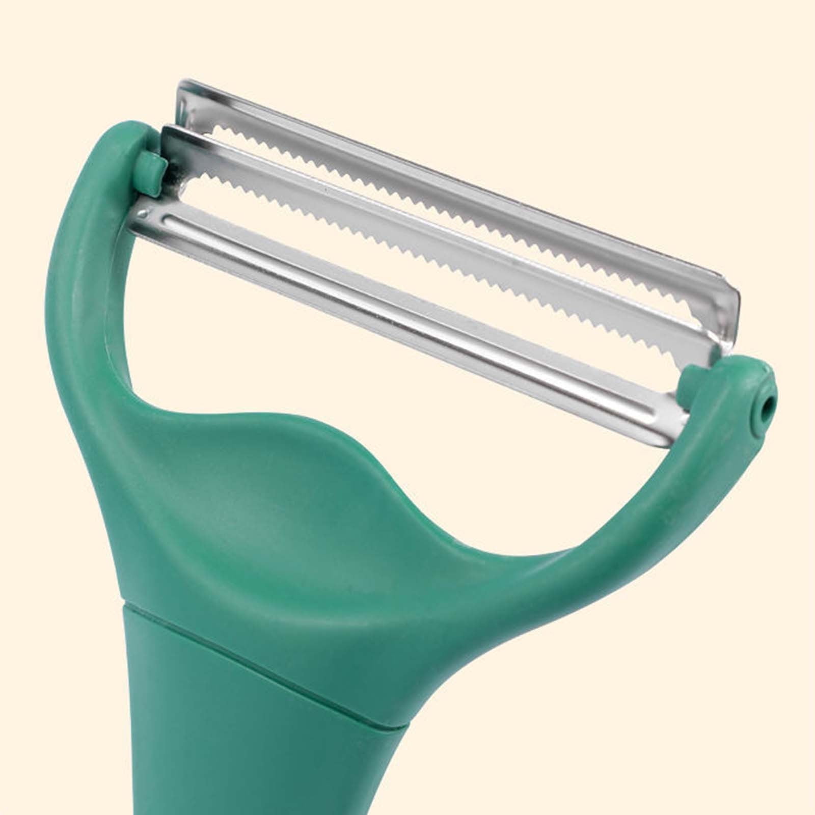 Professional Cabbage Peeler Shredder,Dual Sharp Blades for Julienne Vegetables,Non-Slip Ergonomic Handle,Dark Green Kitchen Tool for Salad Prep - Image 5