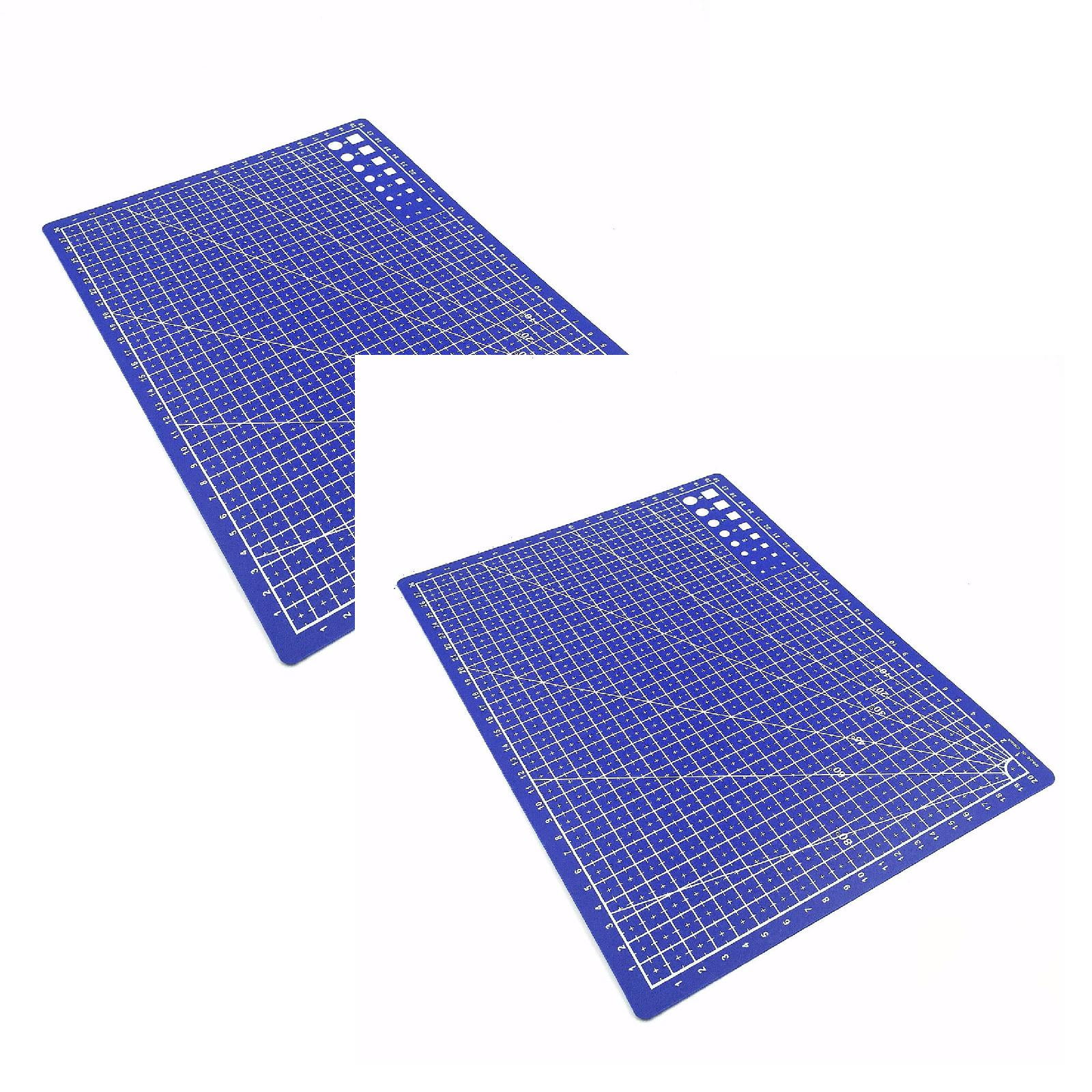 1 Pcs Self Healing Sewing Mat,21x14.5CM Rotary Cutting Mat Double Sided Craft Cutting Board for Sewing Crafts Hobby Fabric Precision Scrapbooking Project,Art Project,2 Colors(Blue) Blue(2pc) - Image 1