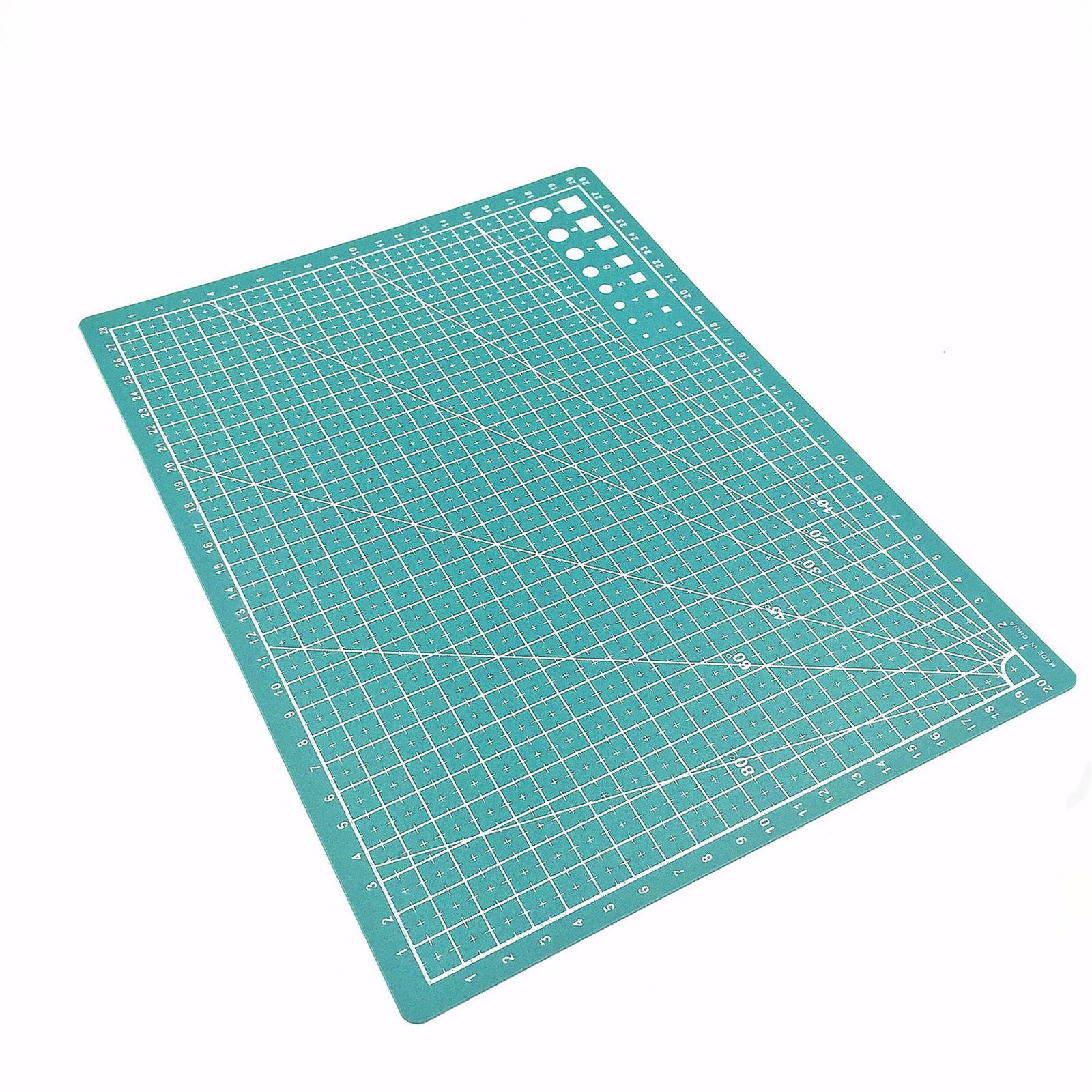 1 Pcs Self Healing Sewing Mat,21x14.5CM Rotary Cutting Mat Double Sided Craft Cutting Board for Sewing Crafts Hobby Fabric Precision Scrapbooking Project,Art Project,2 Colors(Blue) Green - Image 1
