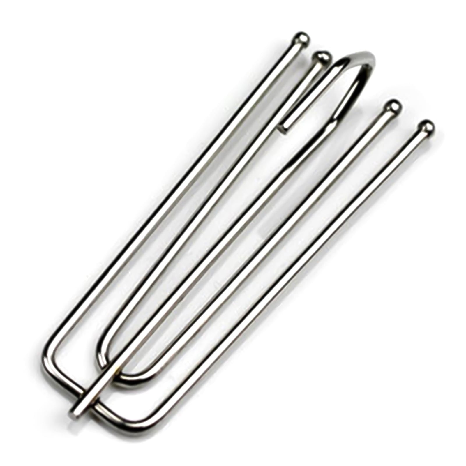 Stainless Steel Drapery Hook and Pin for Pleated Drapes,Heavy Duty 4 Prongs Pinch Pleat Clips Traverse Pleater 4 End Curtain Hangers for Window Door Bathroom Curtain, 10 Pcs, 2.76Inches 2.76
