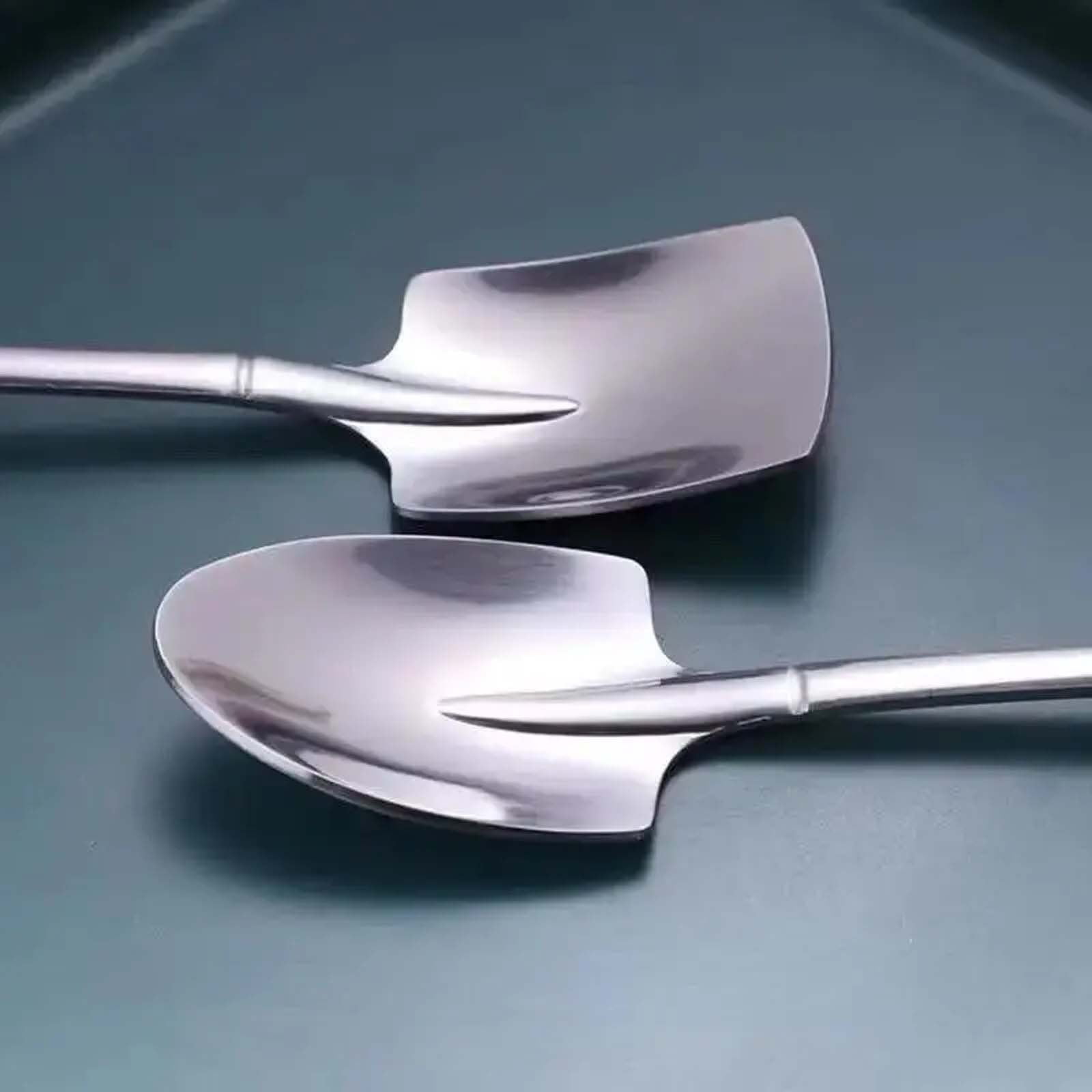 Dessert Spoon, Heavy Duty Shovel Shape Stainless Steel Spoons Ice Cream Fruit Spoon for Home Kitchen or Restaurant, 1 Pcs, 1.34x6.1 1.34