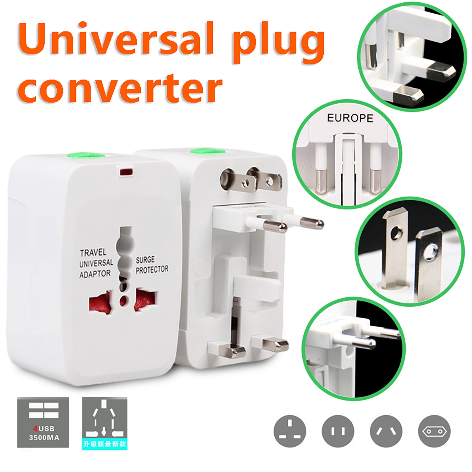 Universal Travel Power Adapter Converter Plug US EU AU to 12V 3A 36W Car Socket for Mini Fridge Fan Vacuum Cleaner Air Pump Heater Electronics Charging (110-240V Input) - Image 1