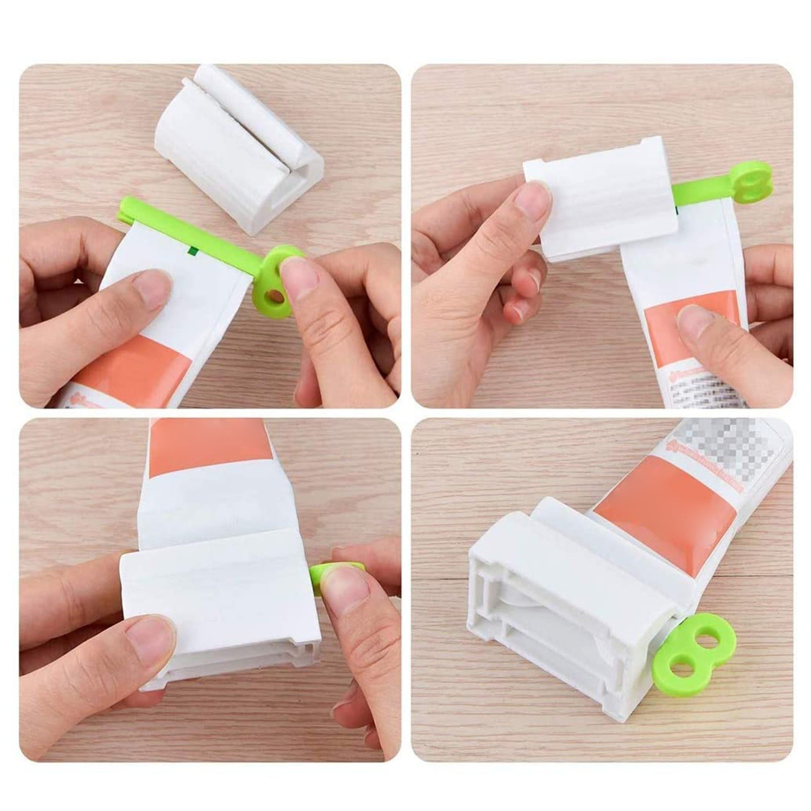 Toothpaste Tube Squeezers Toothpaste Roller, Manual Toothpaste Tube Roller Squeezer Tool, Toothbrush Squeezers, Toothpaste Clip Holder Stand Winder (Multi-Colored/3 Pcs) 2.17x1.57x1.57 2.17