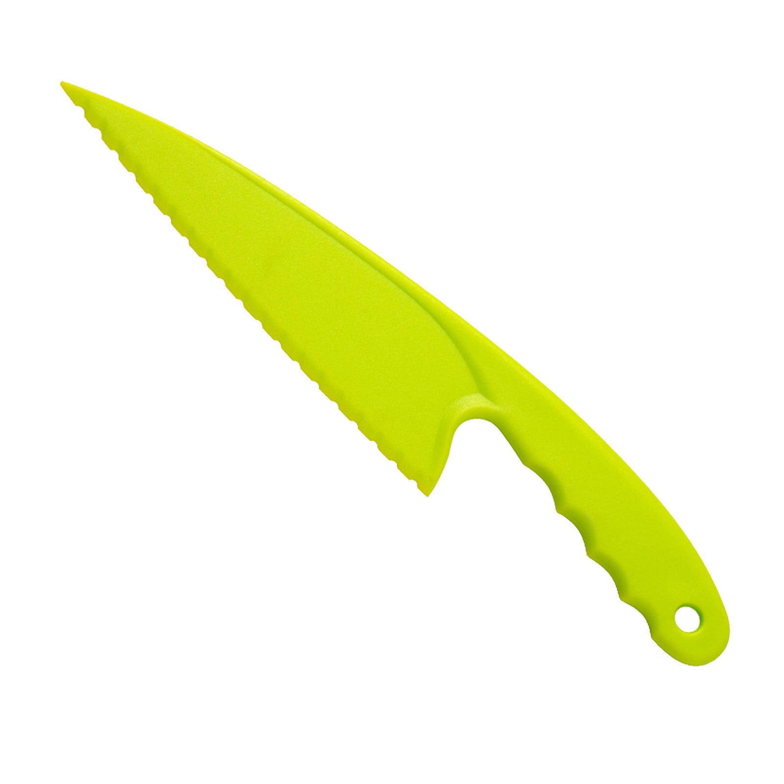 1 Pcs Plastic Kitchen Knife Set, for Real Cooking BPA Free with Plastic Kitchen Knives with Serrated Teeth,Kitchen Safe Knives for Real Cooking and Cutting Fruits and breads(Green) Green - Image 1