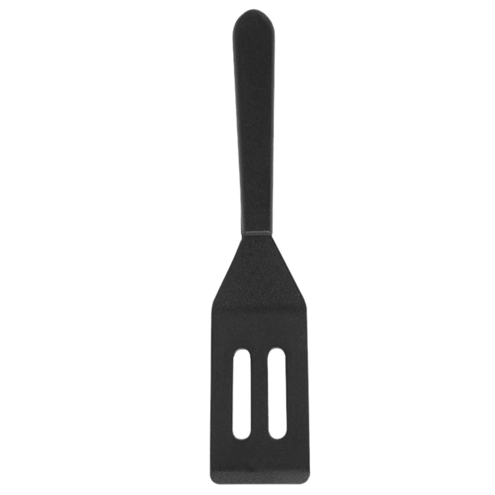 Small Spatula for Nonstick Cookware, Heavy Duty Mini Spatulas for kitchen Use, Heat-Resistant Silicone Thin Spatula Cooking Baking (Black/1 Pcs) 1.65x8.03 1.65