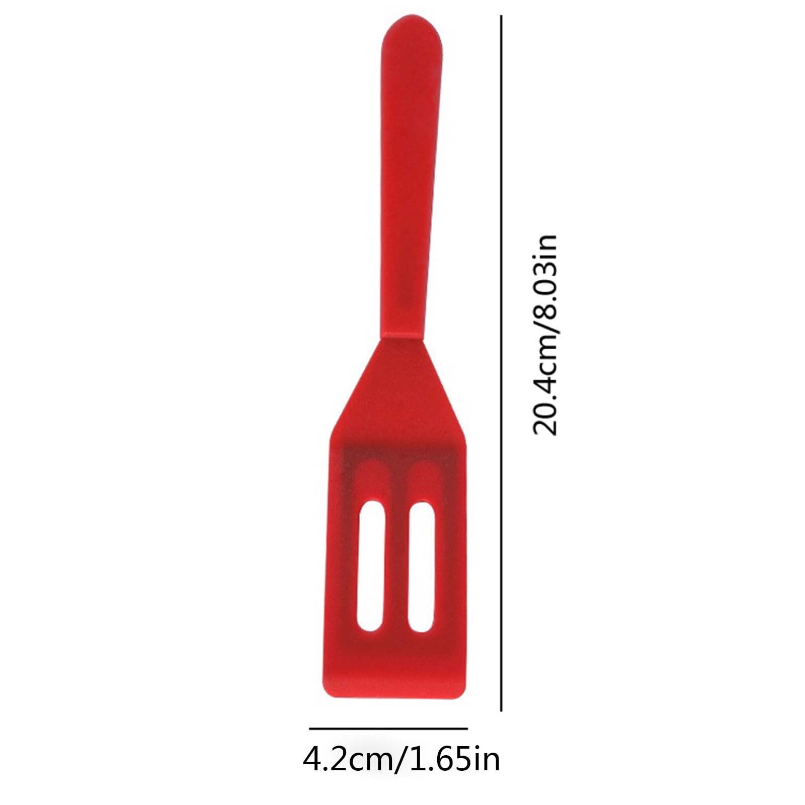 Small Spatula for Nonstick Cookware, Heavy Duty Mini Spatulas for kitchen Use, Heat-Resistant Silicone Thin Spatula Cooking Baking (Black/1 Pcs) 1.65x8.03 1.65
