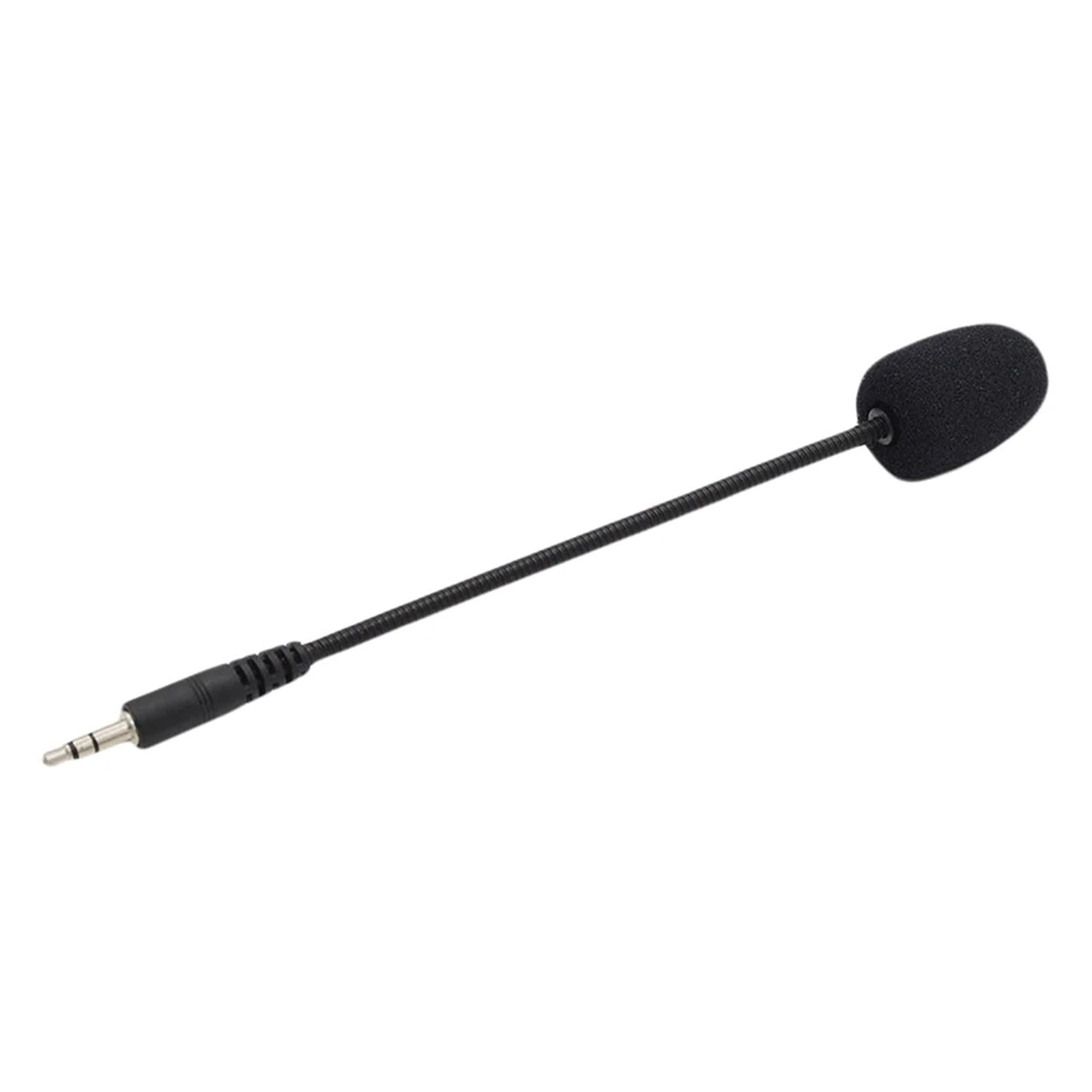 Headset Microphone 3.5mm Plug, Black Headset Microphone Adjustable 360 Degrees Bendable Jack Headphone Controller Combined, 3.5mm Game Gaming Mic to Mic Headsets Accessories(Black) Black - Image 1