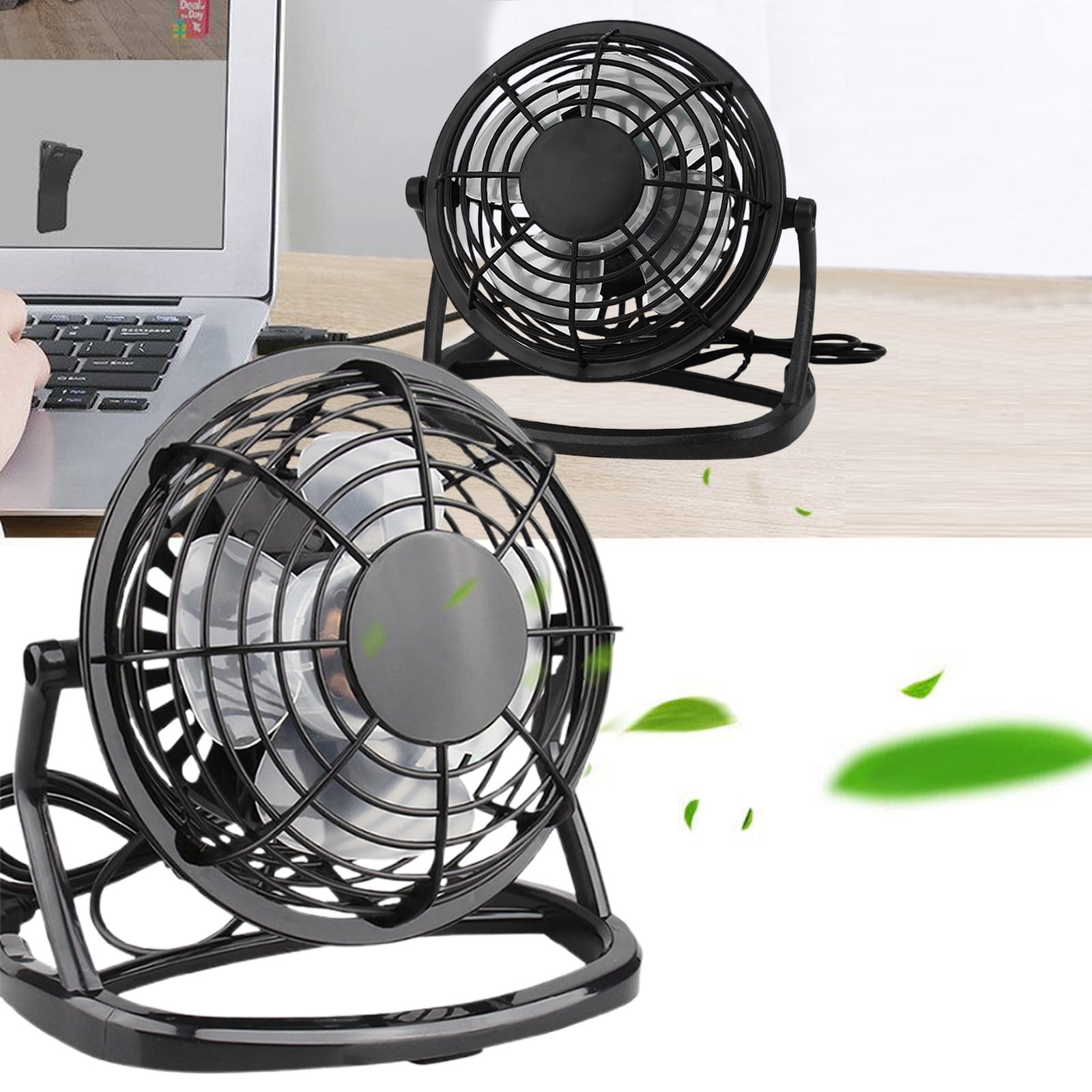 4 Inch USB Desk Fan Portable Mini Personal Cooling Fan for Office Dorm Computer Table Quiet Operation 3 Speed Adjustable Clip On Design Battery or Plug In - Image 1