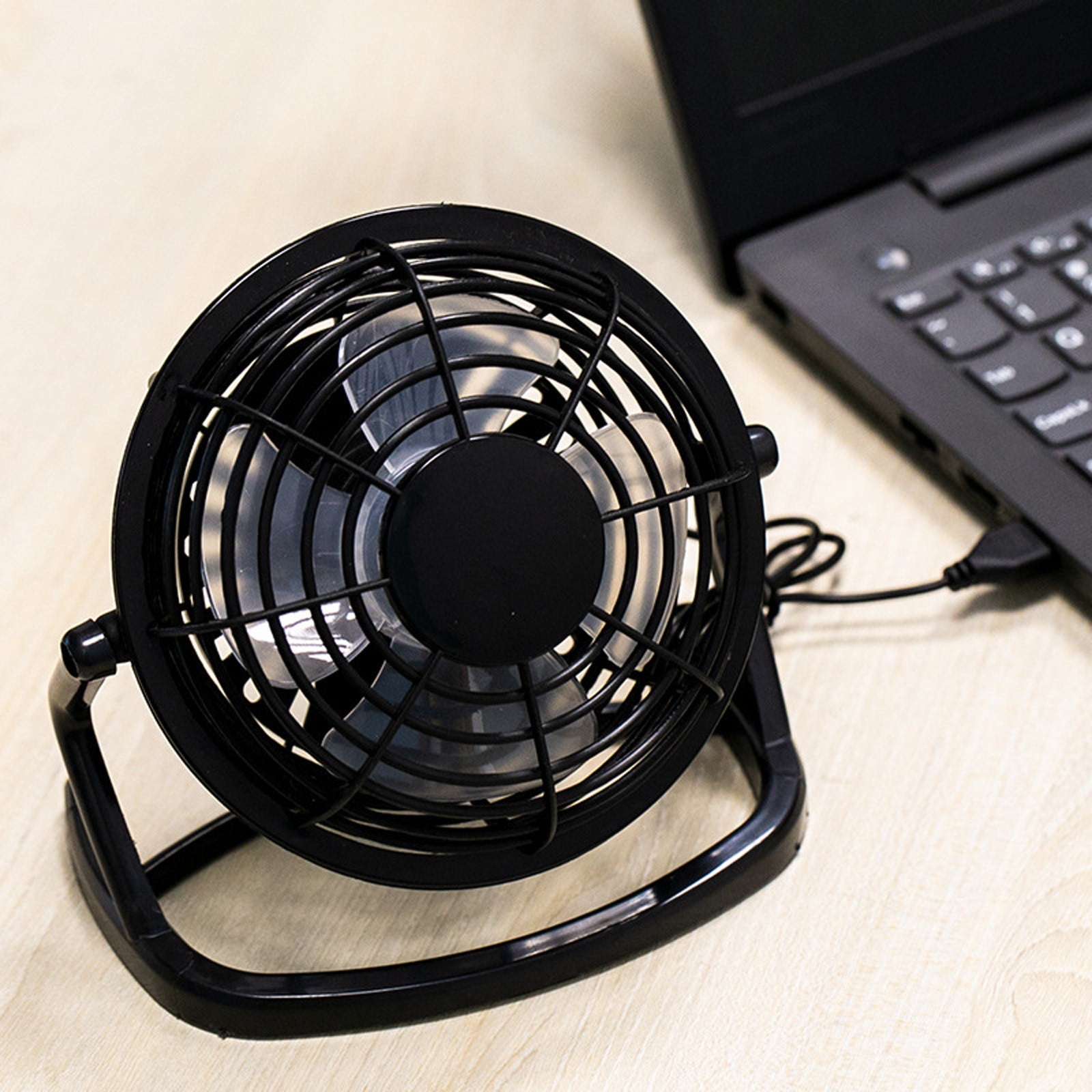 4 Inch USB Desk Fan Portable Mini Personal Cooling Fan for Office Dorm Computer Table Quiet Operation 3 Speed Adjustable Clip On Design Battery or Plug In - Image 4