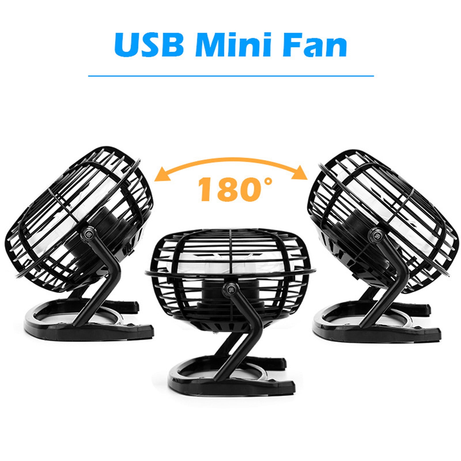 4 Inch USB Desk Fan Portable Mini Personal Cooling Fan for Office Dorm Computer Table Quiet Operation 3 Speed Adjustable Clip On Design Battery or Plug In - Image 5