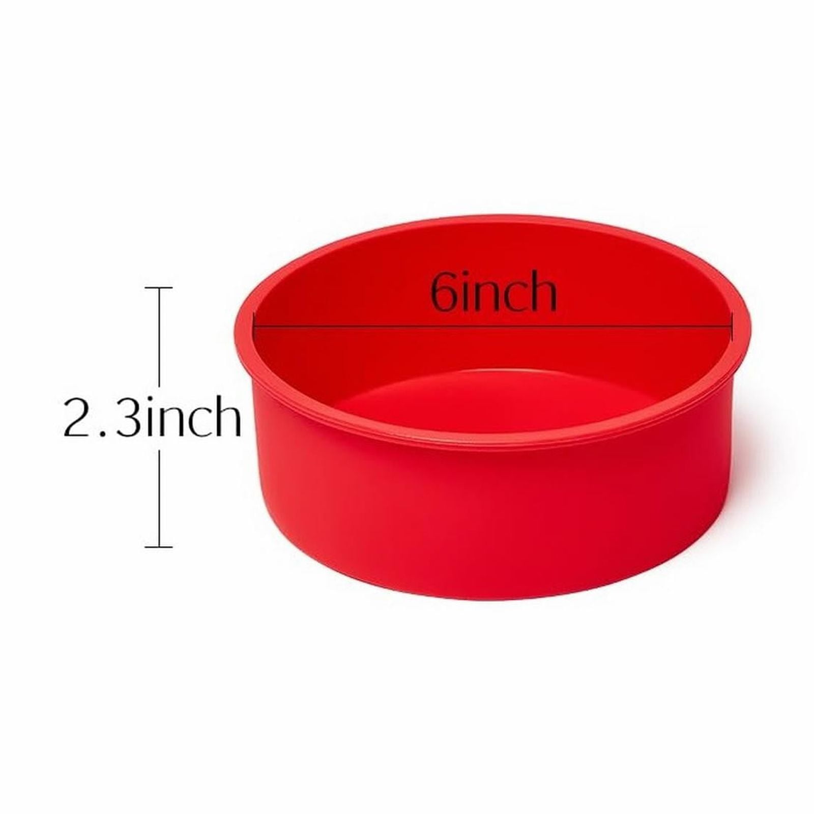 Round Silicone Cake Molds, 6-Inch Nonstick & Quick Release for Layer, Smash & Cheese Cakes, Suitable for Oven and Microwave (Pink/1 Pcs) 6.0x2.3 6.0