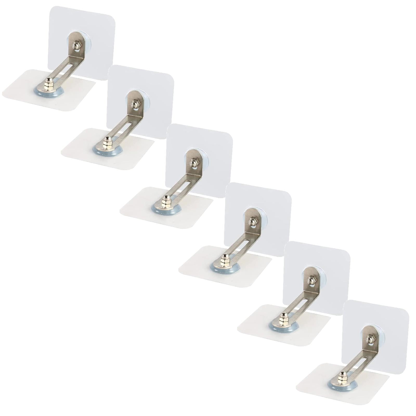 No Drill Furniture Anchors, Heavy Duty Anti Tip Furniture Straps Kit Adhesive Furniture Wall Anchors for Pet Proofing, Secure Bookcase Dresser Shelf Cabinet Wall, 6 Pack, 2.36x2.36 2.36
