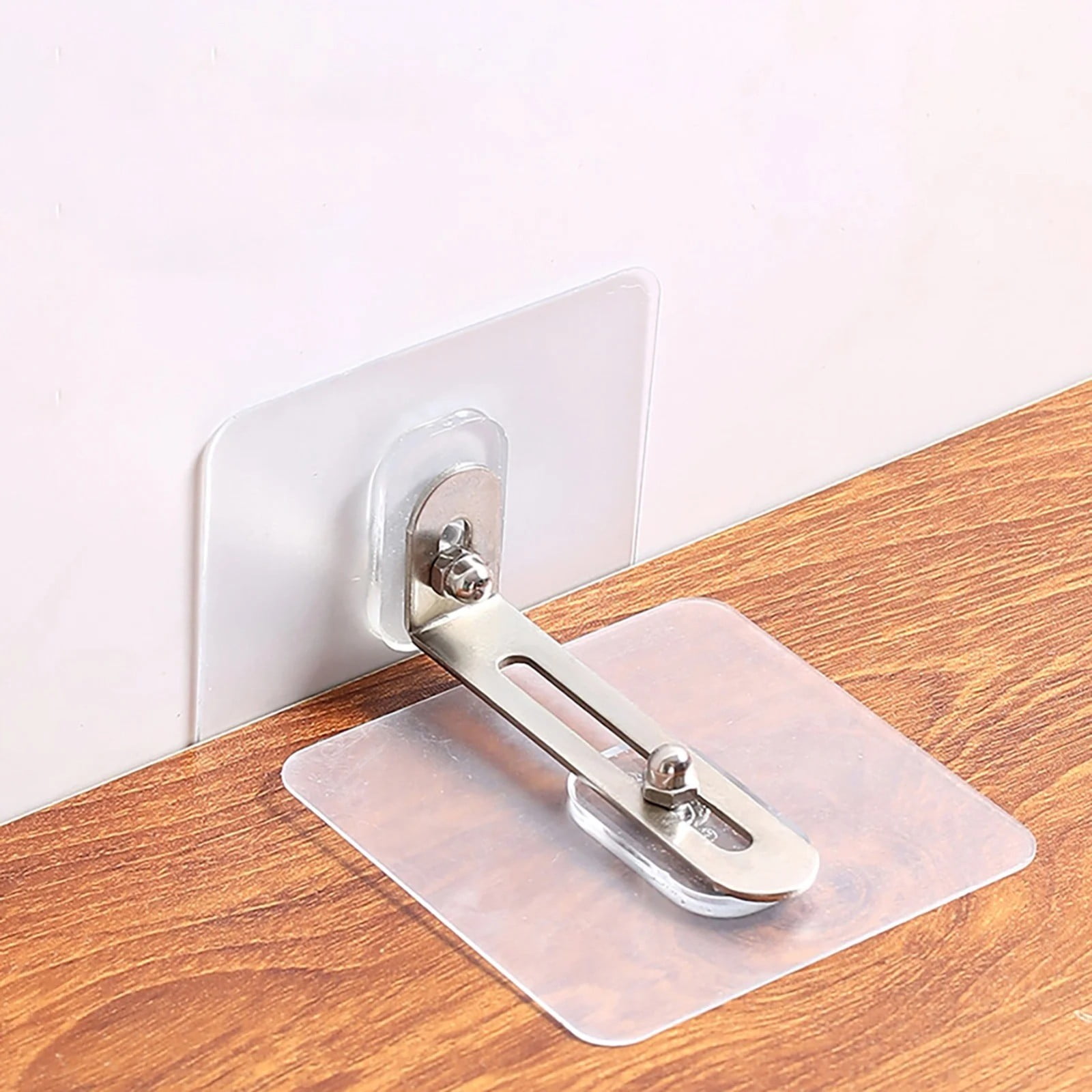 No Drill Furniture Anchors, Heavy Duty Anti Tip Furniture Straps Kit Adhesive Furniture Wall Anchors for Pet Proofing, Secure Bookcase Dresser Shelf Cabinet Wall, 6 Pack, 2.36x2.36 2.36