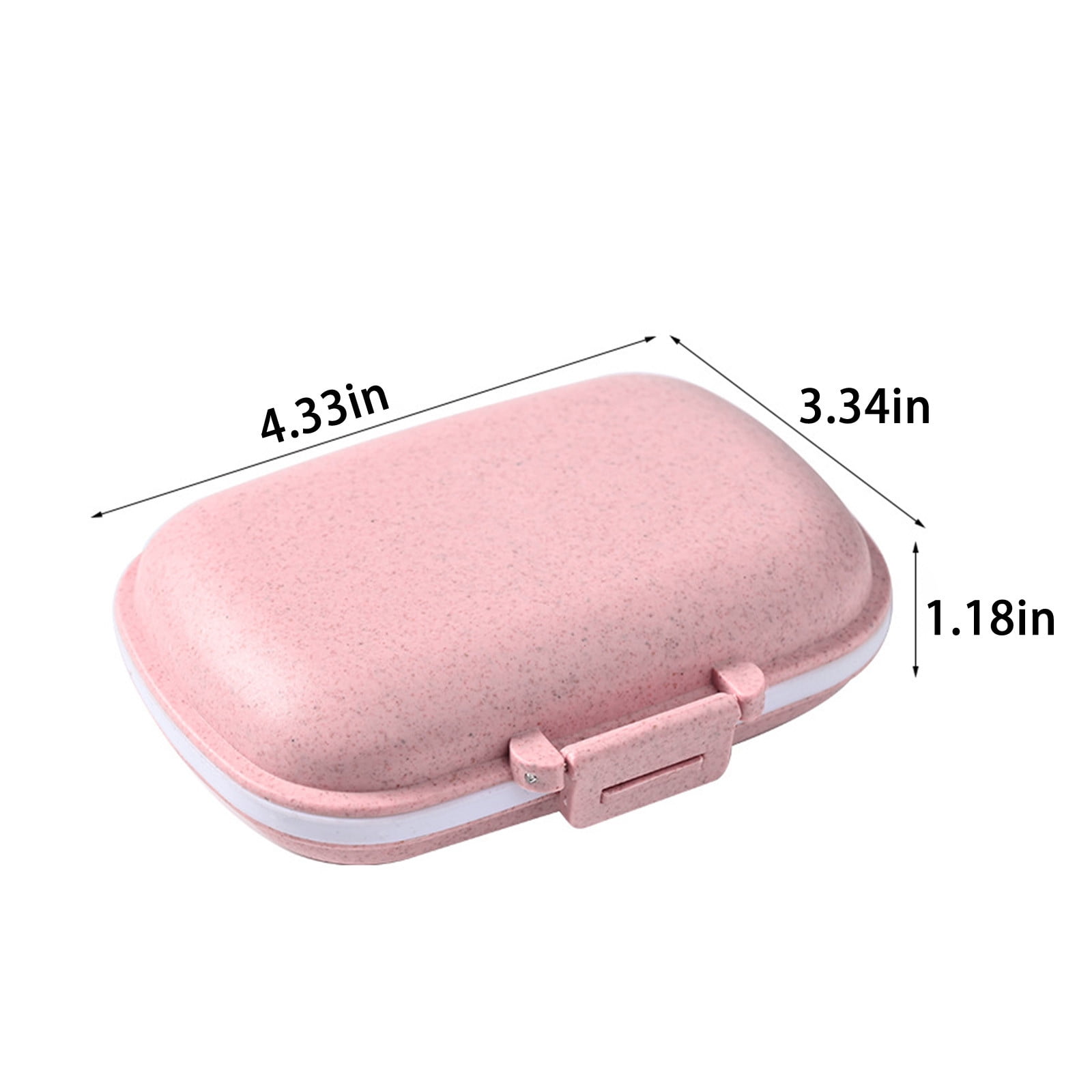 Travel Organizer With 8 Compartments - Portable Fiber Case For Pills,Rings,And Small Items - Fits In Backpack Or Purse - Fresh Lock Design With Labels Pink - Image 3
