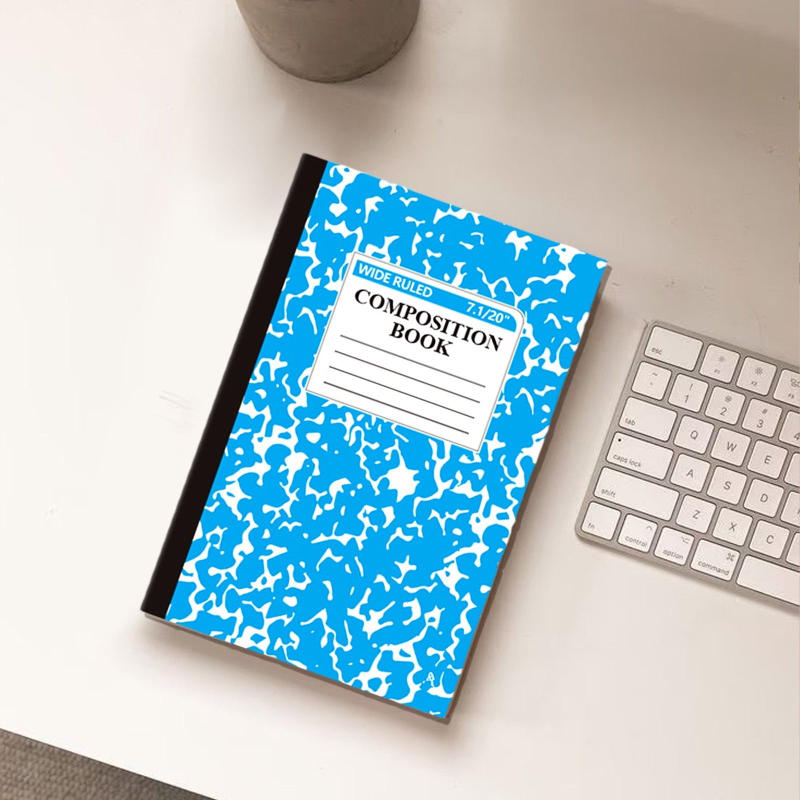 1 Pcs 8 Pastel Colors Office Ruled Composition Books,Composition Notebook, Marble Cover Notepad Lined Cute Journal Notebooks for Office Supplies Notes Taking Writing, 5.5 X 8.27 in(Hot Pink) Blue - Image 8